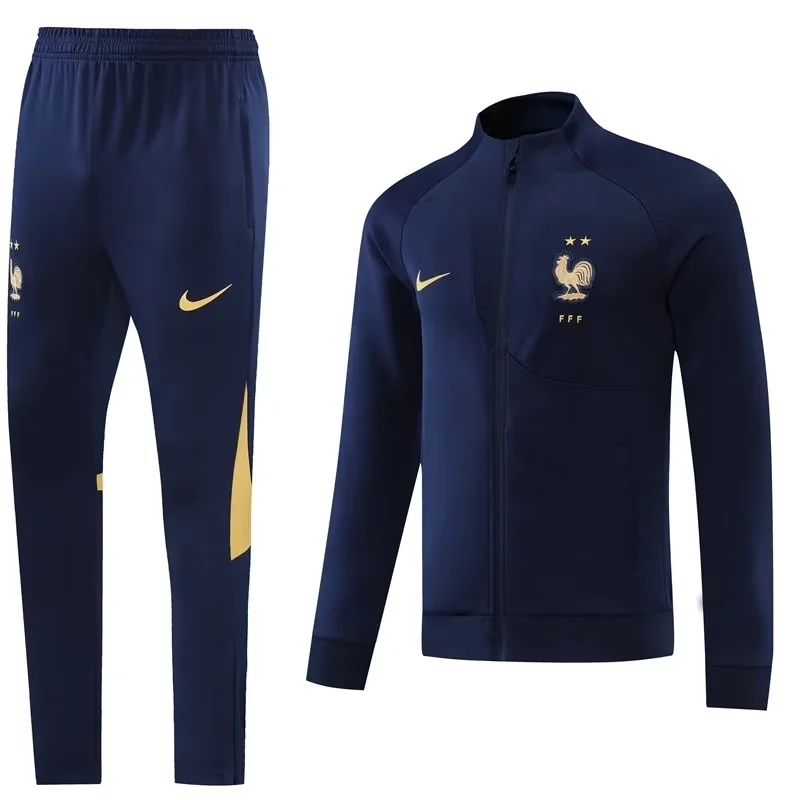 22-23 France Navy Blue Jacket Tracksuit Thai Quality - leoleo123123