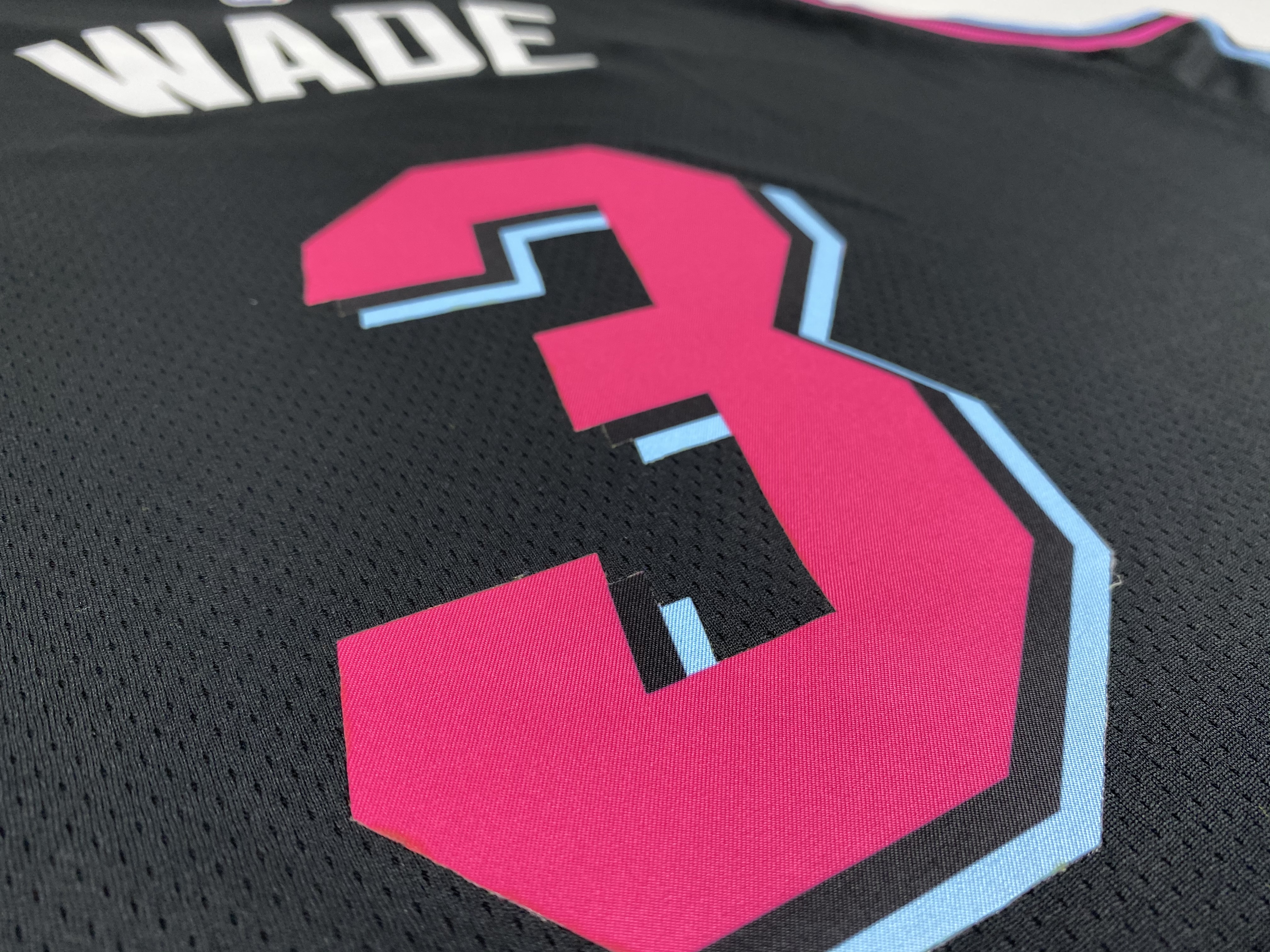 NBA Men Miami Heat Black City #3 WADE Jersey High Quality Name and Number Print - leoleo123123