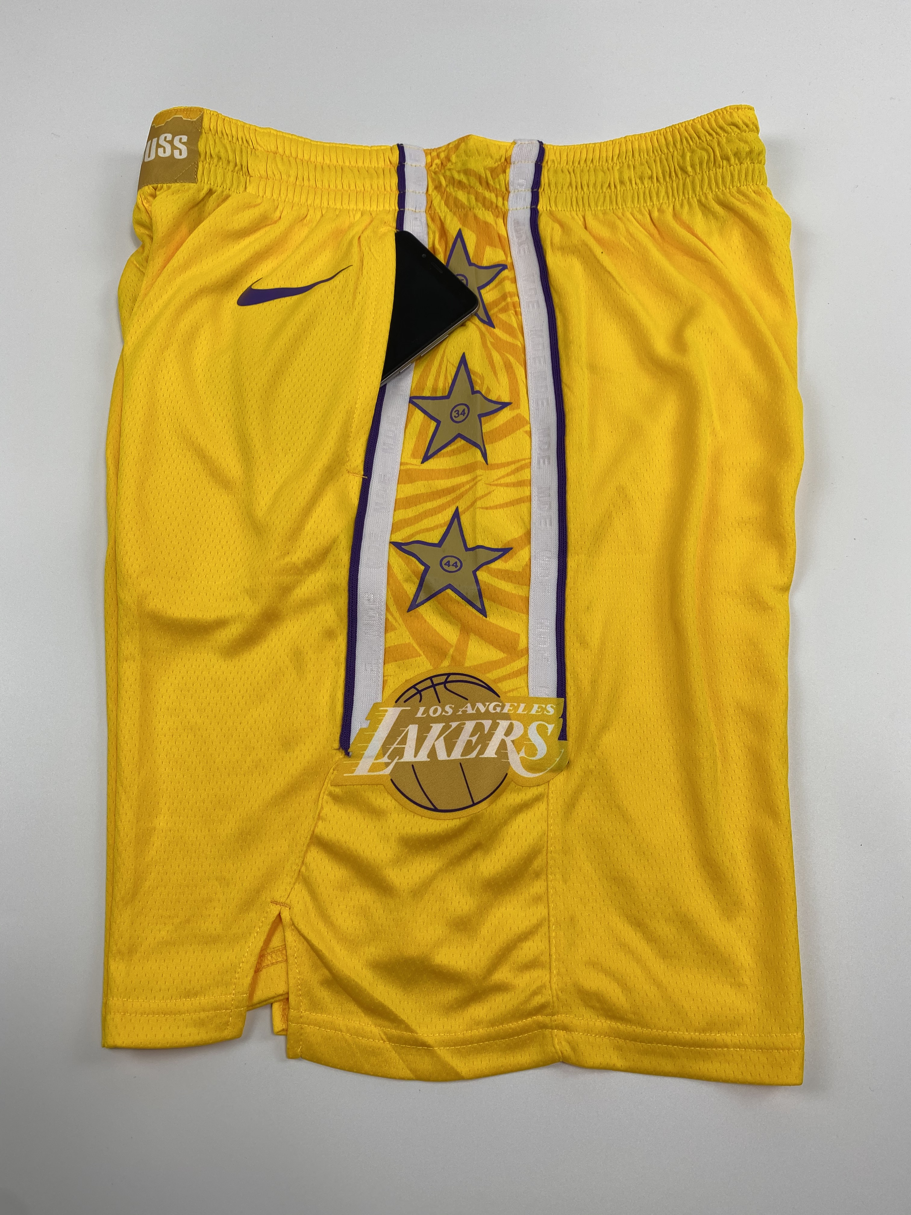 NBA Men Los Angeles Lakers 19-20 New Yellow Pant Short High Quality - leoleo123123