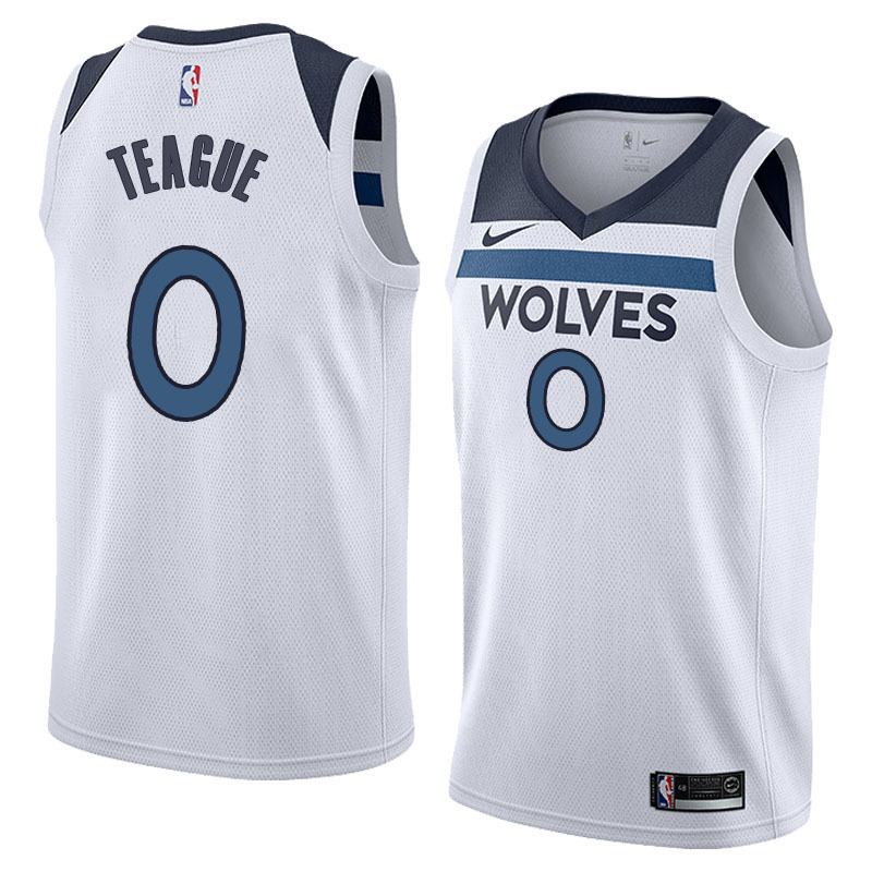 NBA Men Minnesota Timberwolves White #0 TEAGUE Jersey High Quality Name and Number Print - leoleo123123