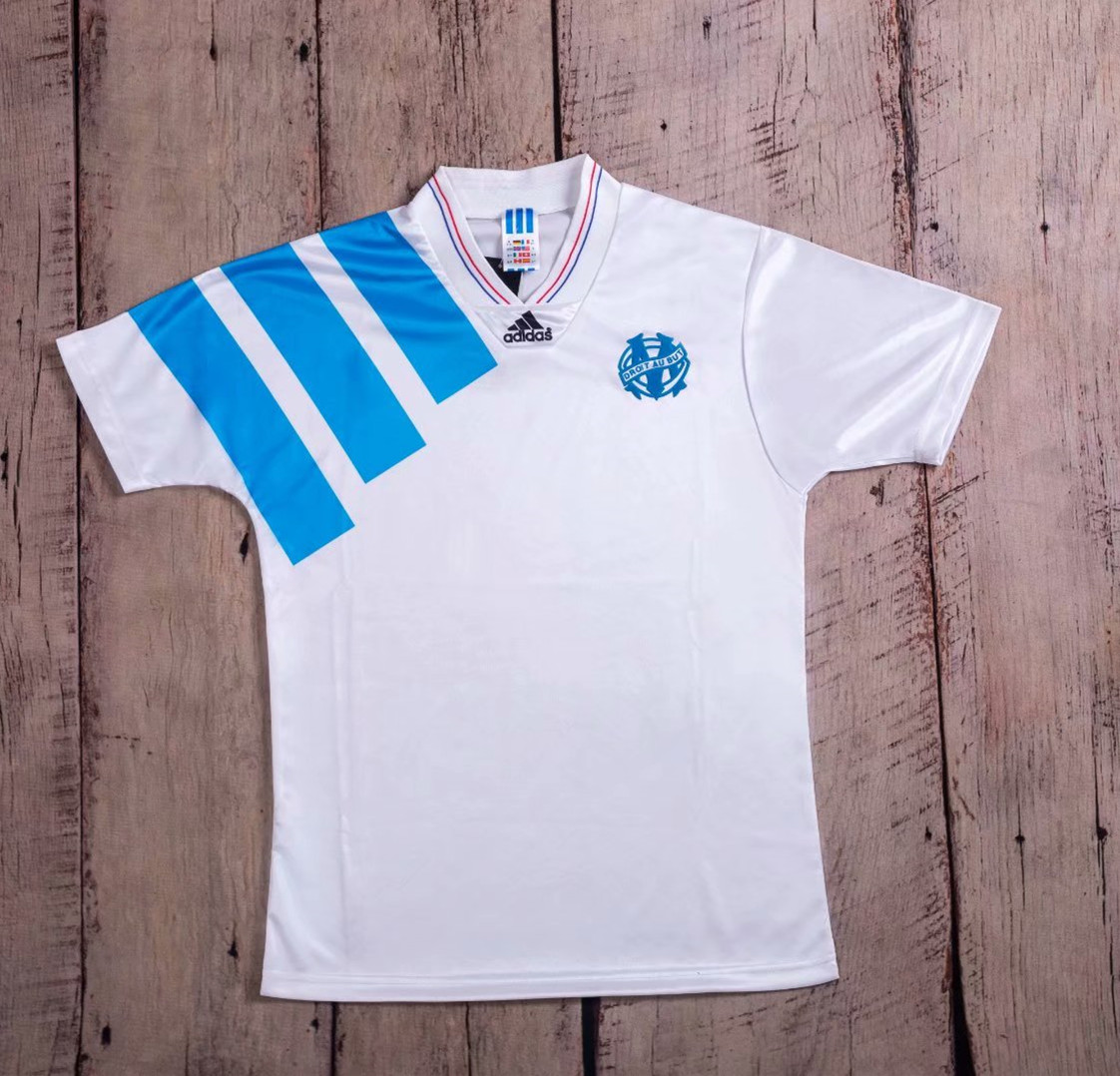92-93 Marseille Home Retro Jersey - leoleo123123