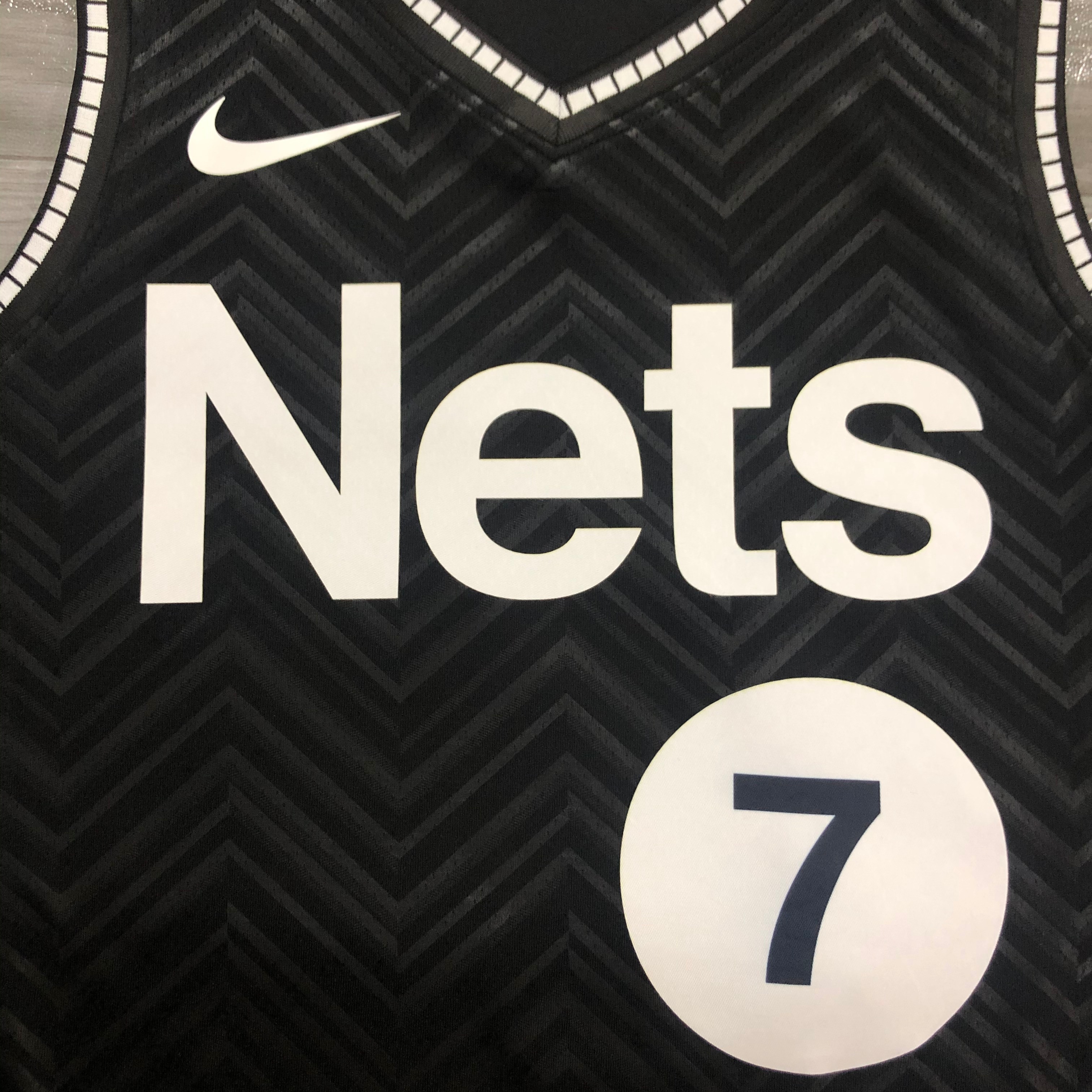 NBA Men New 2021 Brooklyn Nets Black Awarding Version #7 DURANT Jersey High Quality Name and Number Print - leoleo123123