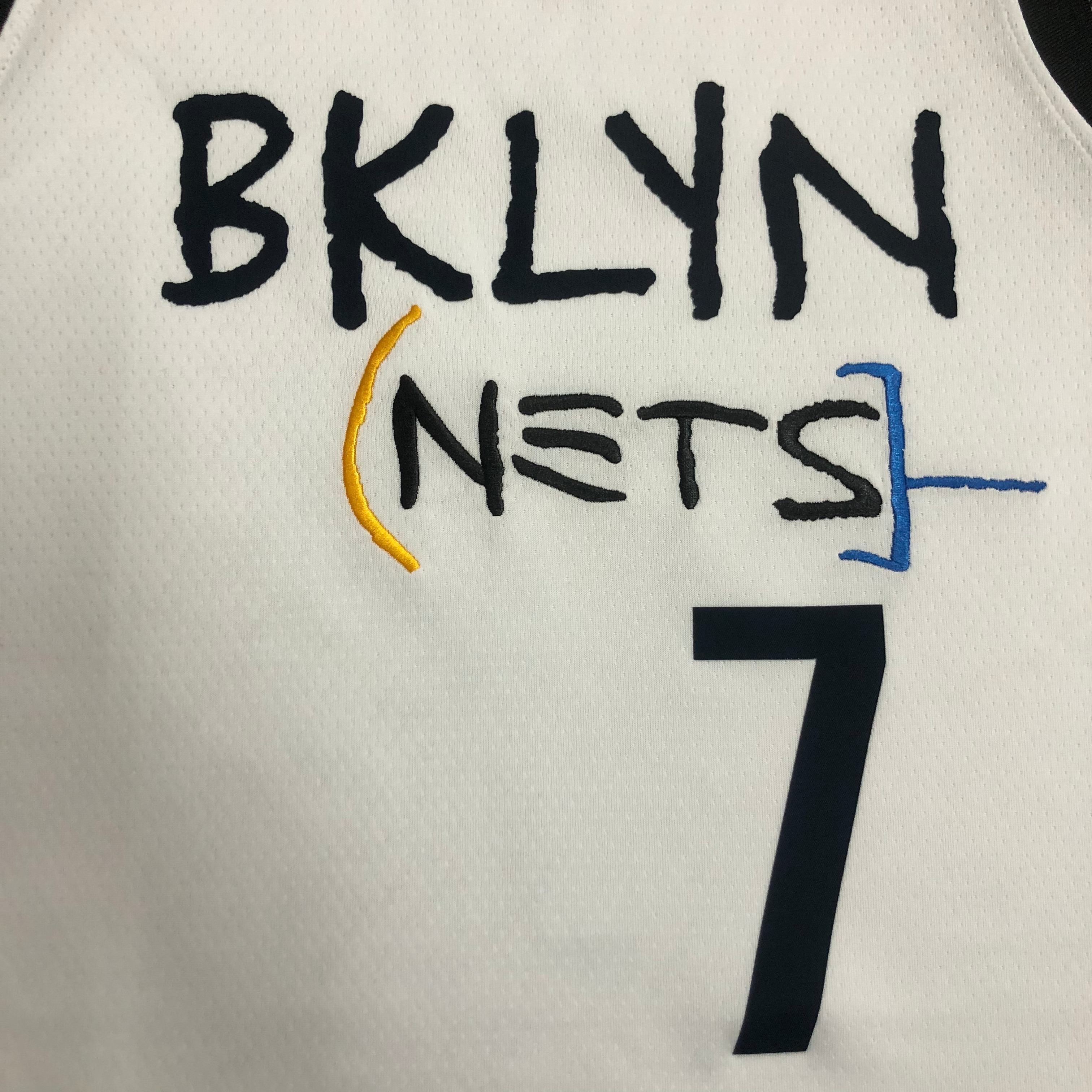 NBA Men Season 2021 Brooklyn Nets White City #7 DURANT Jersey High Quality Name and Number Print - leoleo123123
