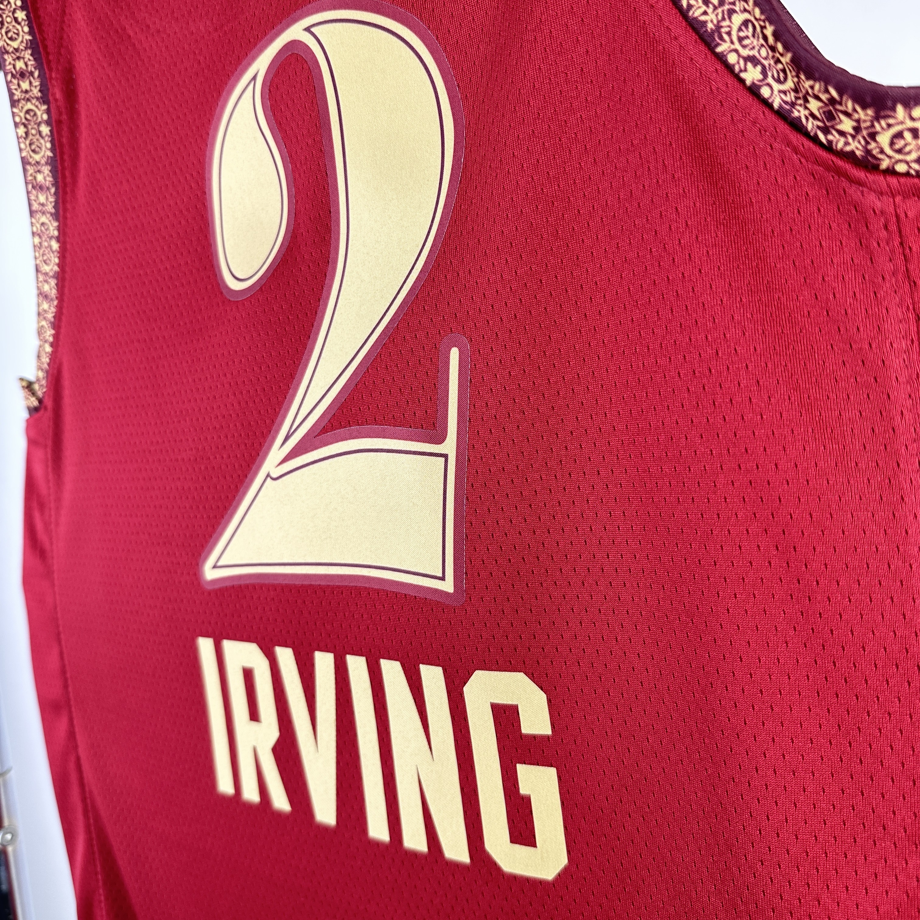 NBA Season 2024 Men Cleveland Cavaliers City Edition Red #2 IRVING Jersey High Quality Name and Number Print - leoleo123123