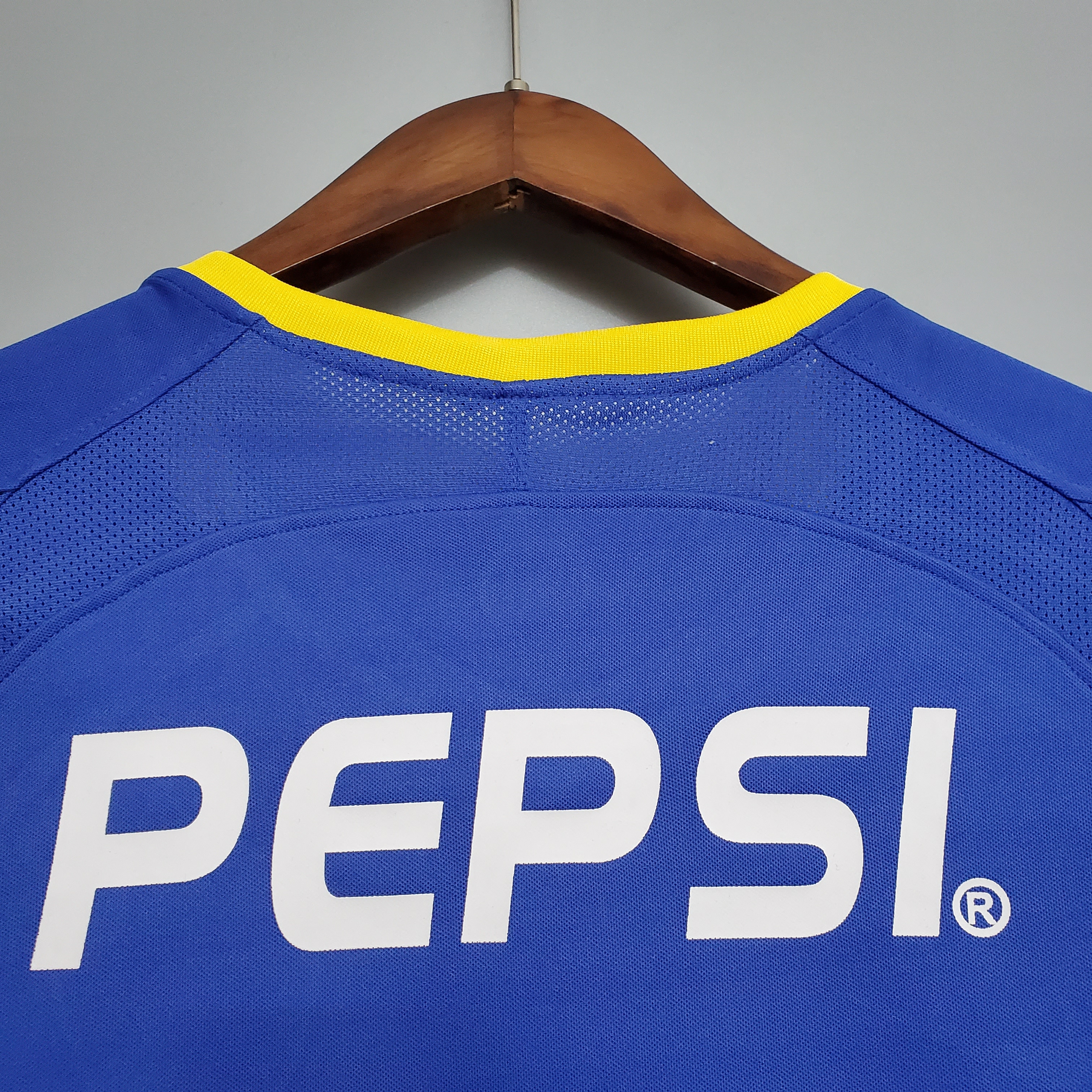 03/04 Boca Home Retro Soccer Jersey Long Sleeve Thai Quality - leoleo123123