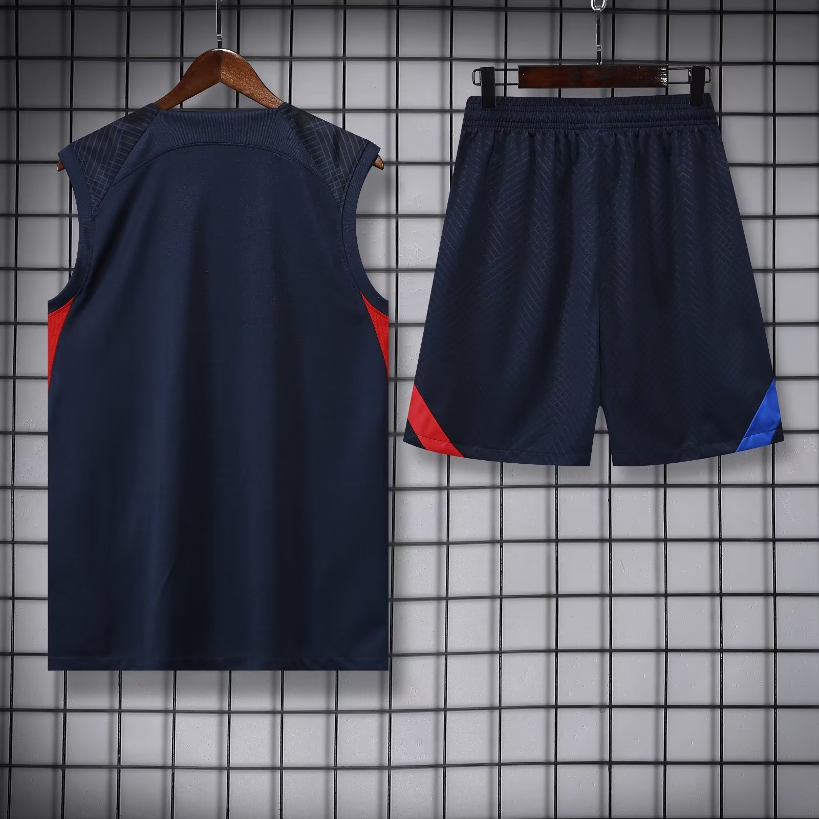 22/23 Barcelona Dark Blue Vest Training Tracksuit - leoleo123123