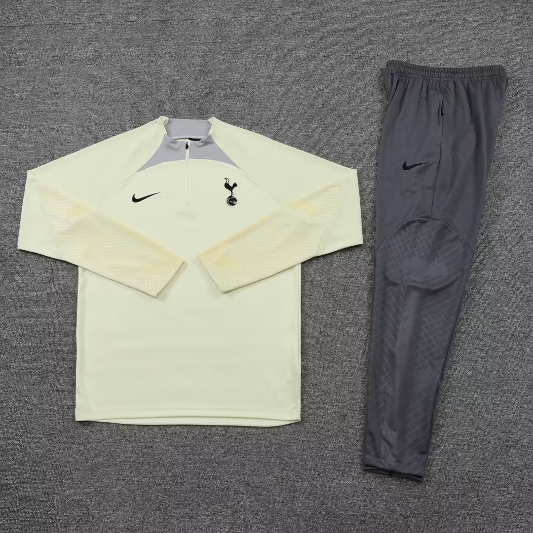22/23 Tottenham Grey with Zipper Sweater Tracksuit Thai Quality - leoleo123123