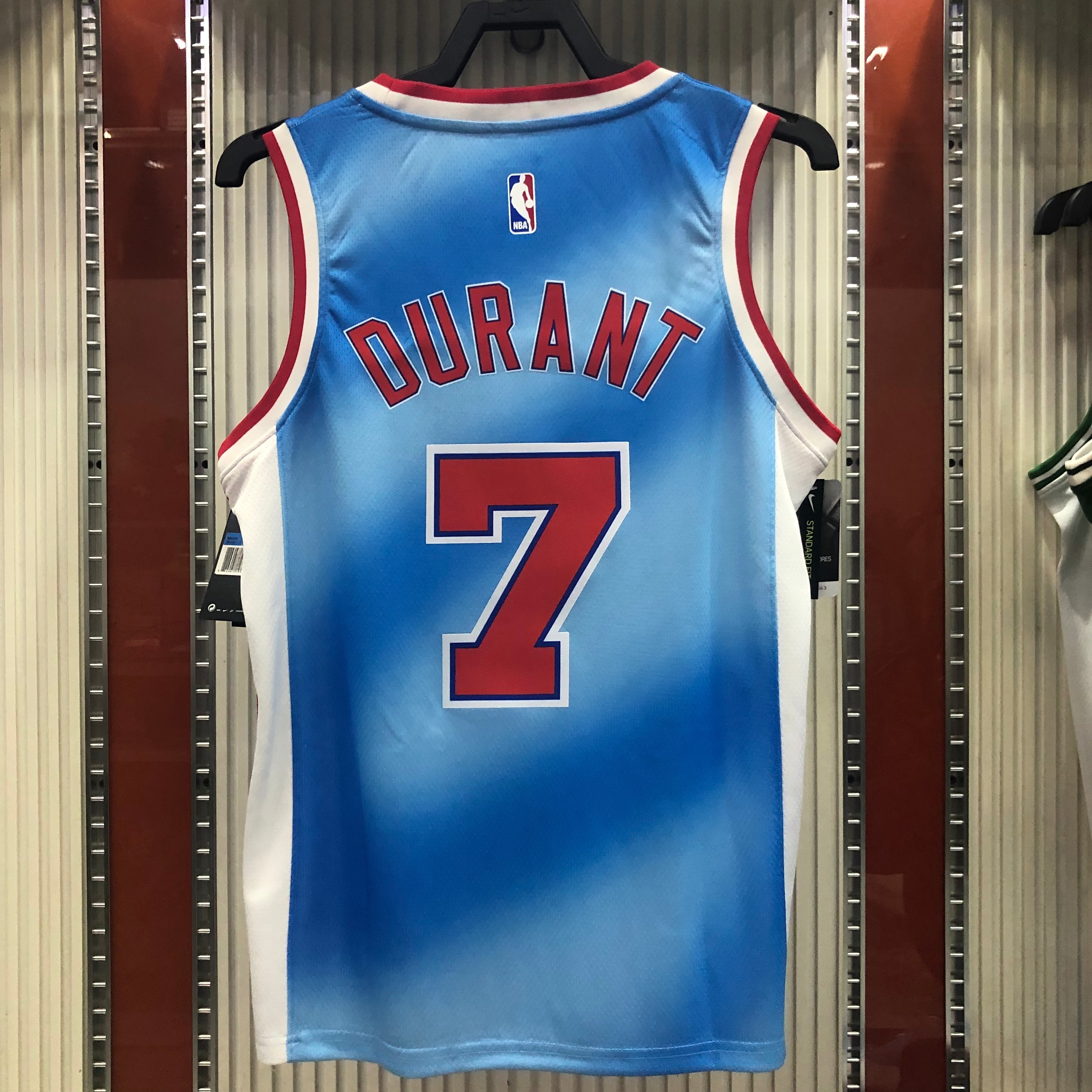 NBA Men Season 2021 Brooklyn Nets Blue Retro #7 DURANT Jersey High Quality Name and Number Print - leoleo123123