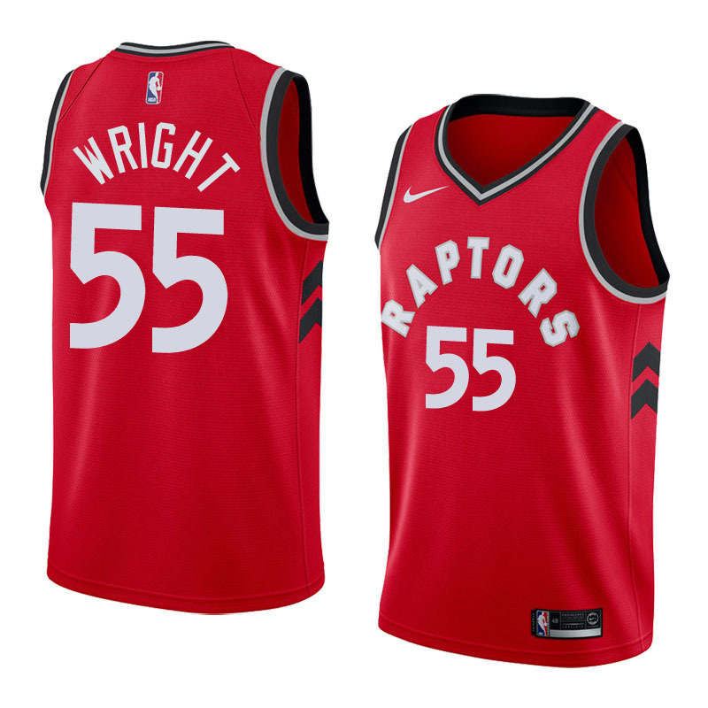 NBA Men Toronto Raptors Red #55 WRIGHT Jersey High Quality Name and Number Print - leoleo123123