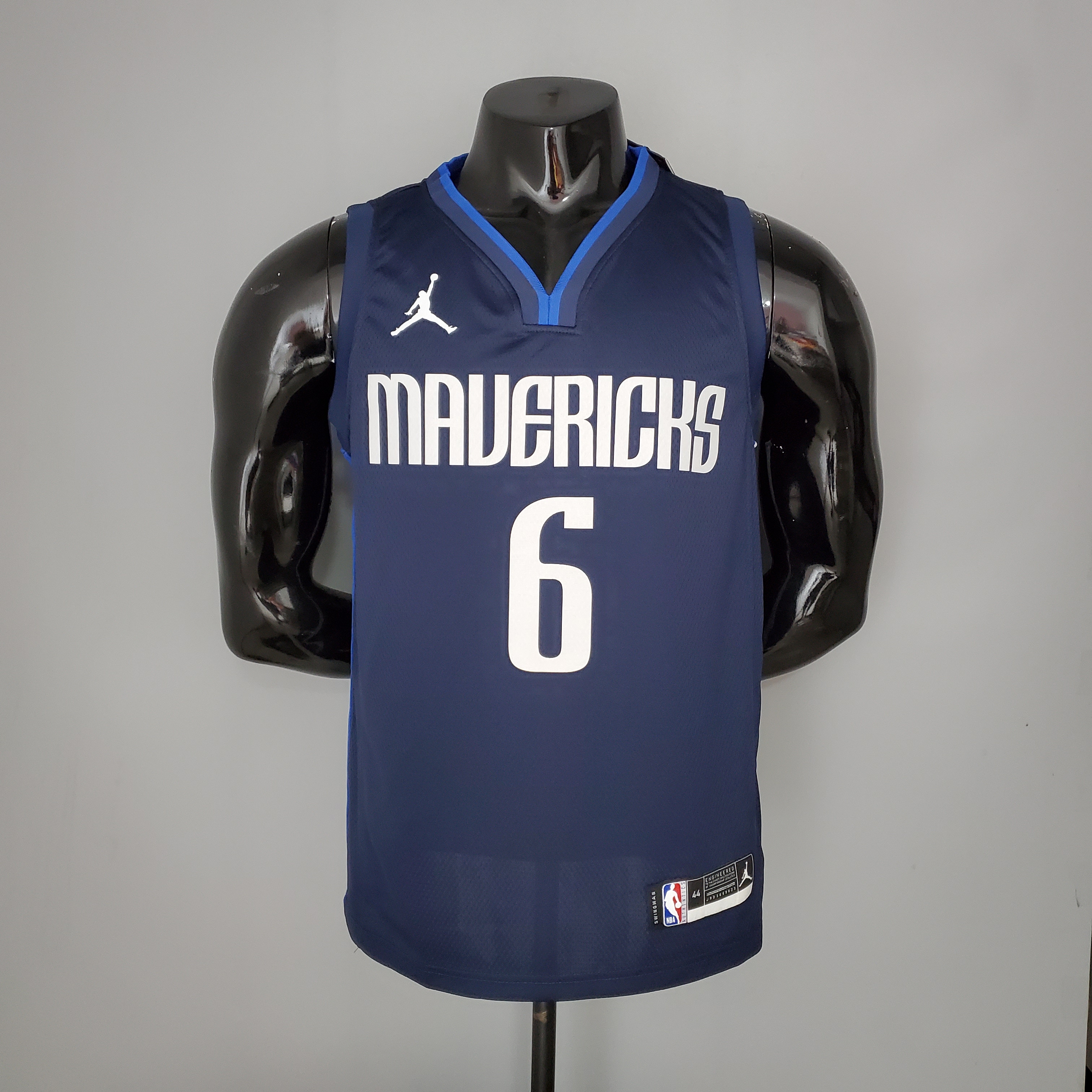 NBA Men Season 2021 Dallas Mavericks Dark Blue #6 PORZINGIS Jersey with Jordon Logo High Quality Name and Number Print - leoleo123123