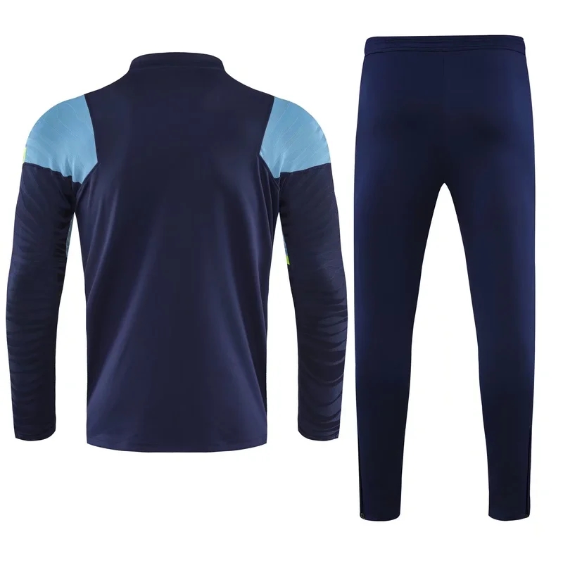 21-22 Tottenham Dark Blue with Zipper Sweater Tracksuit Thai Quality - leoleo123123