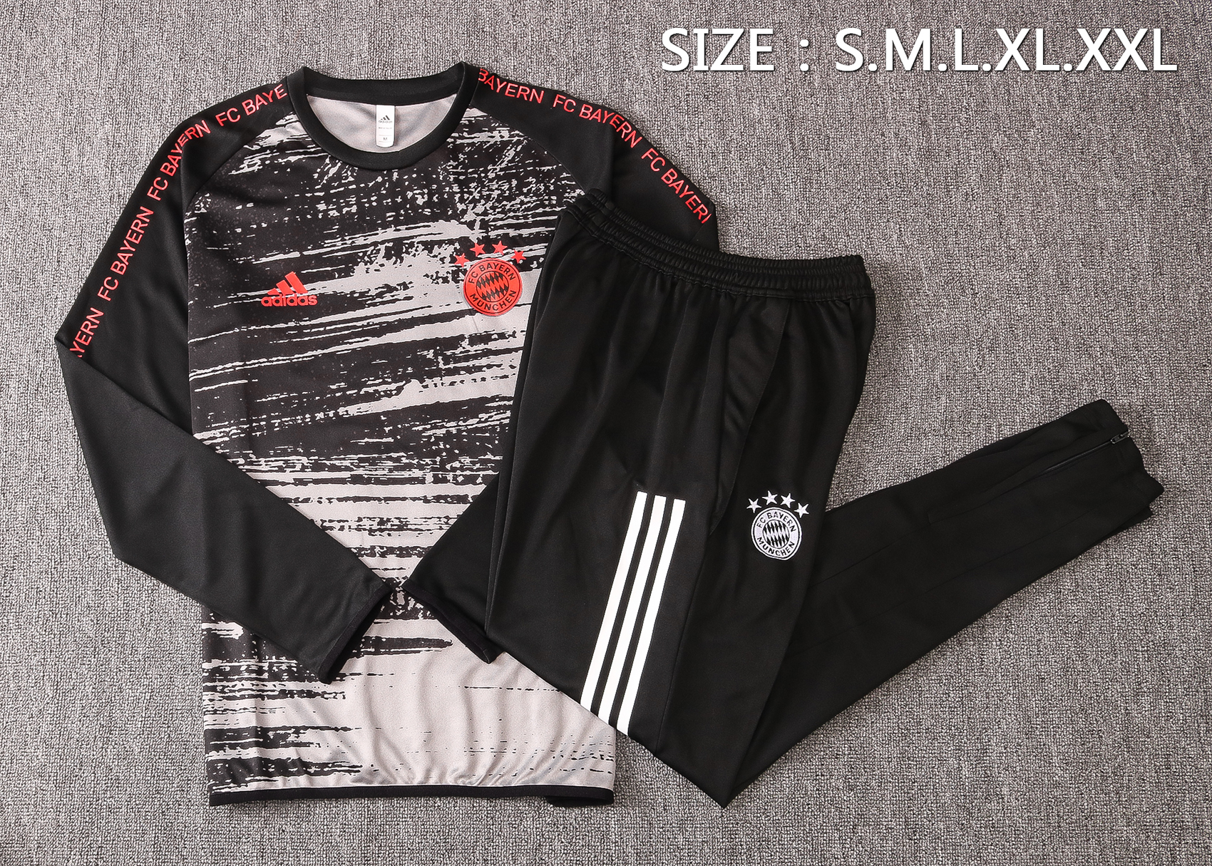 21-22 Real Madrid Black Sweater Round Collar Tracksuit Thai Quality - leoleo123123