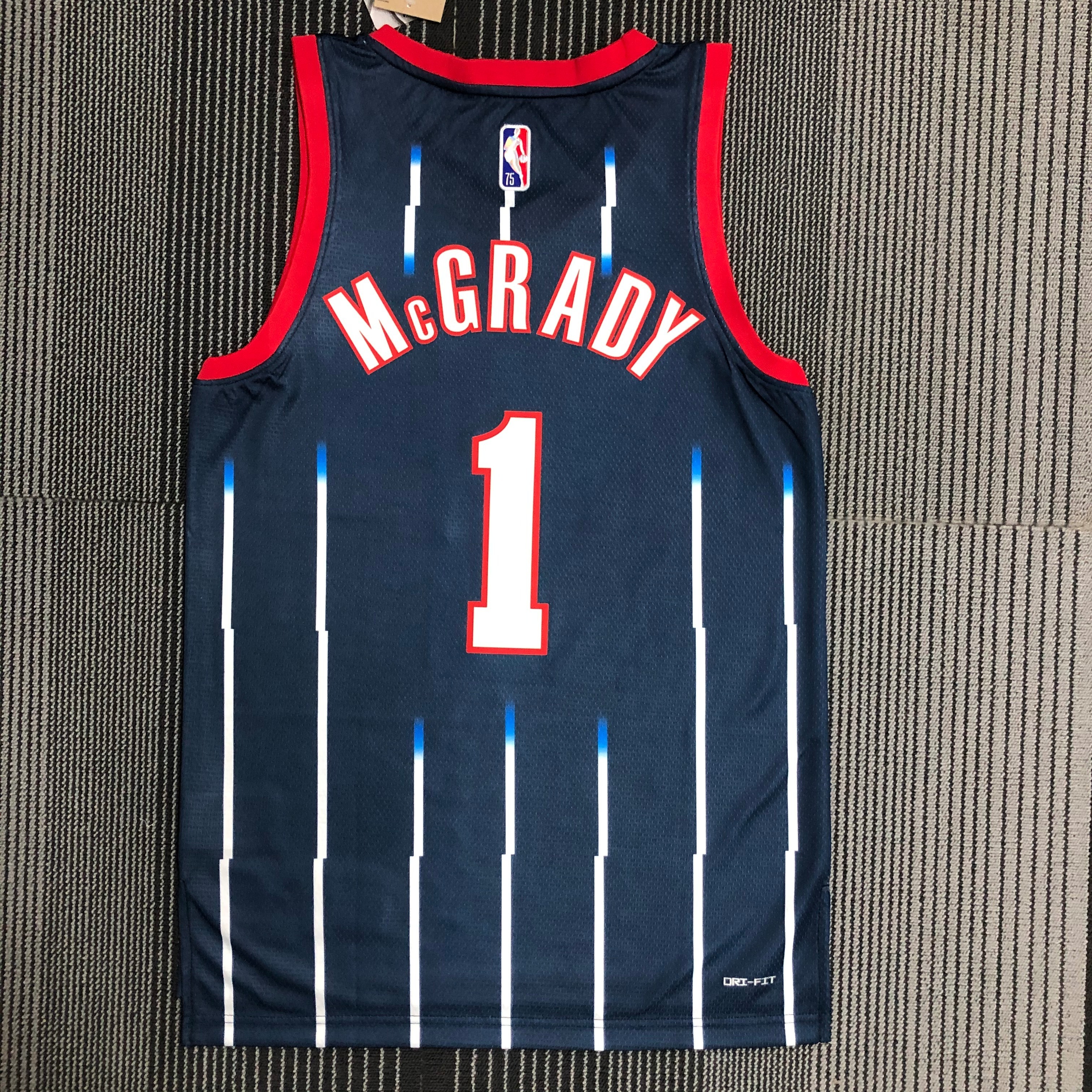 NBA Men Season 2022 Houston Rockets Blue #1 MCGRADY Jersey High Quality Name and Number Print - leoleo123123