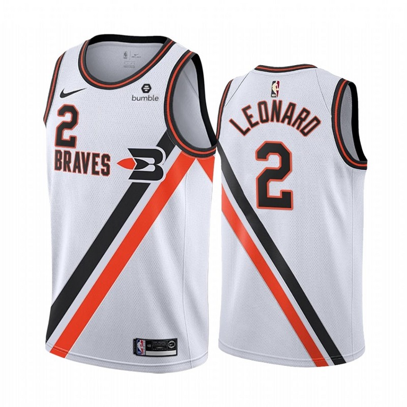 NBA Men Los Angeles Clippers Retro White #2 LEONARD Jersey High Quality Name and Number Print - leoleo123123