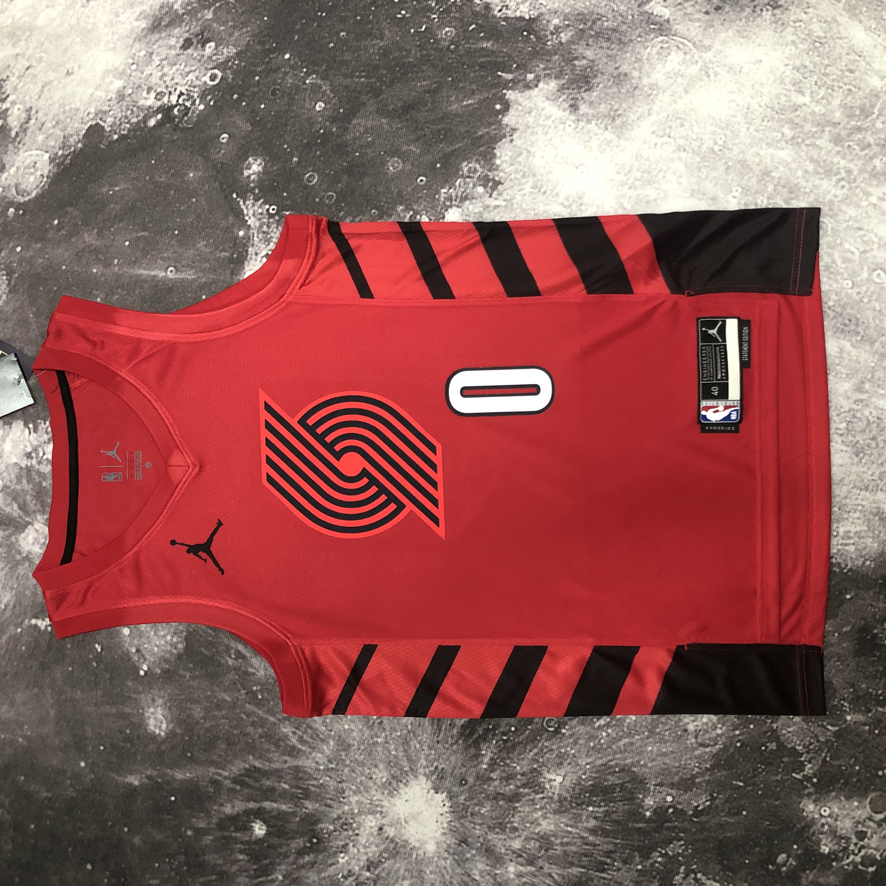 NBA Season 2023 Portland Trail Blazers Red with Joran Logo #00 ANTHONY Jersey High Quality Name and Number Print - leoleo123123