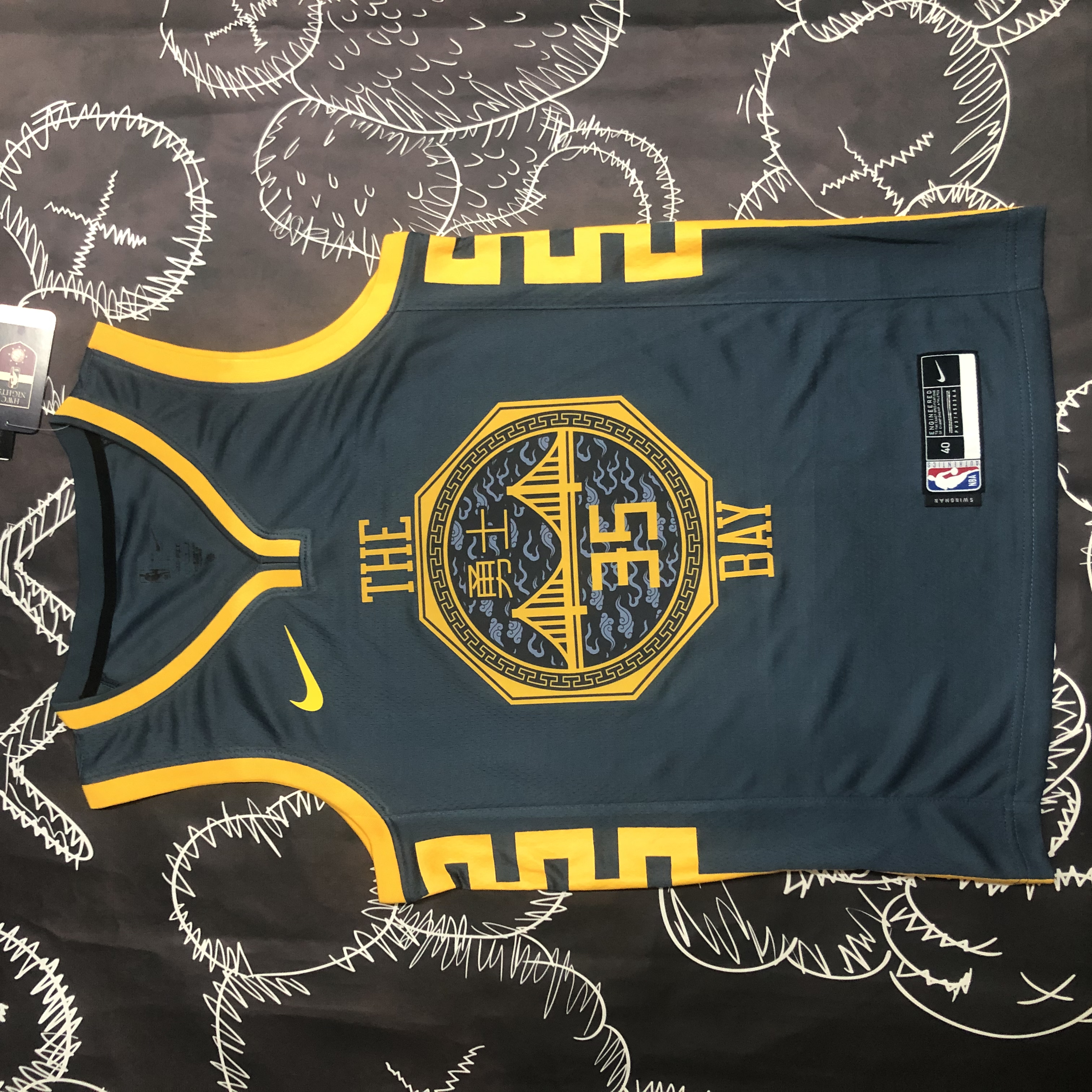 NBA Men Season 2018 Golden State Warriors Dark Grey #35 DURANT Jersey High Quality Name and Number Print - leoleo123123