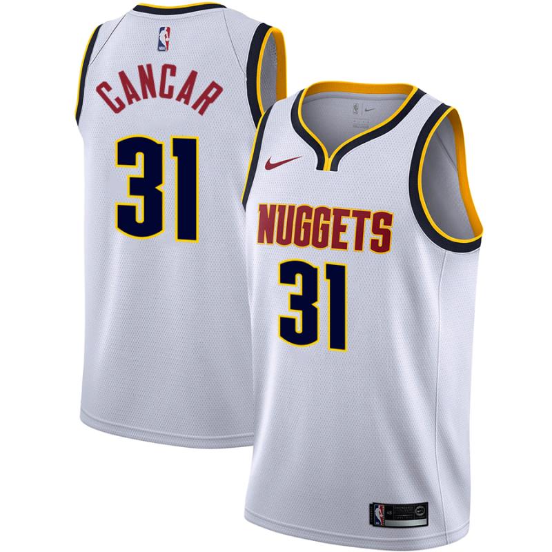 NBA Men Denver Nuggets White #31 CANCAR Jersey High Quality Name and Number Print - leoleo123123