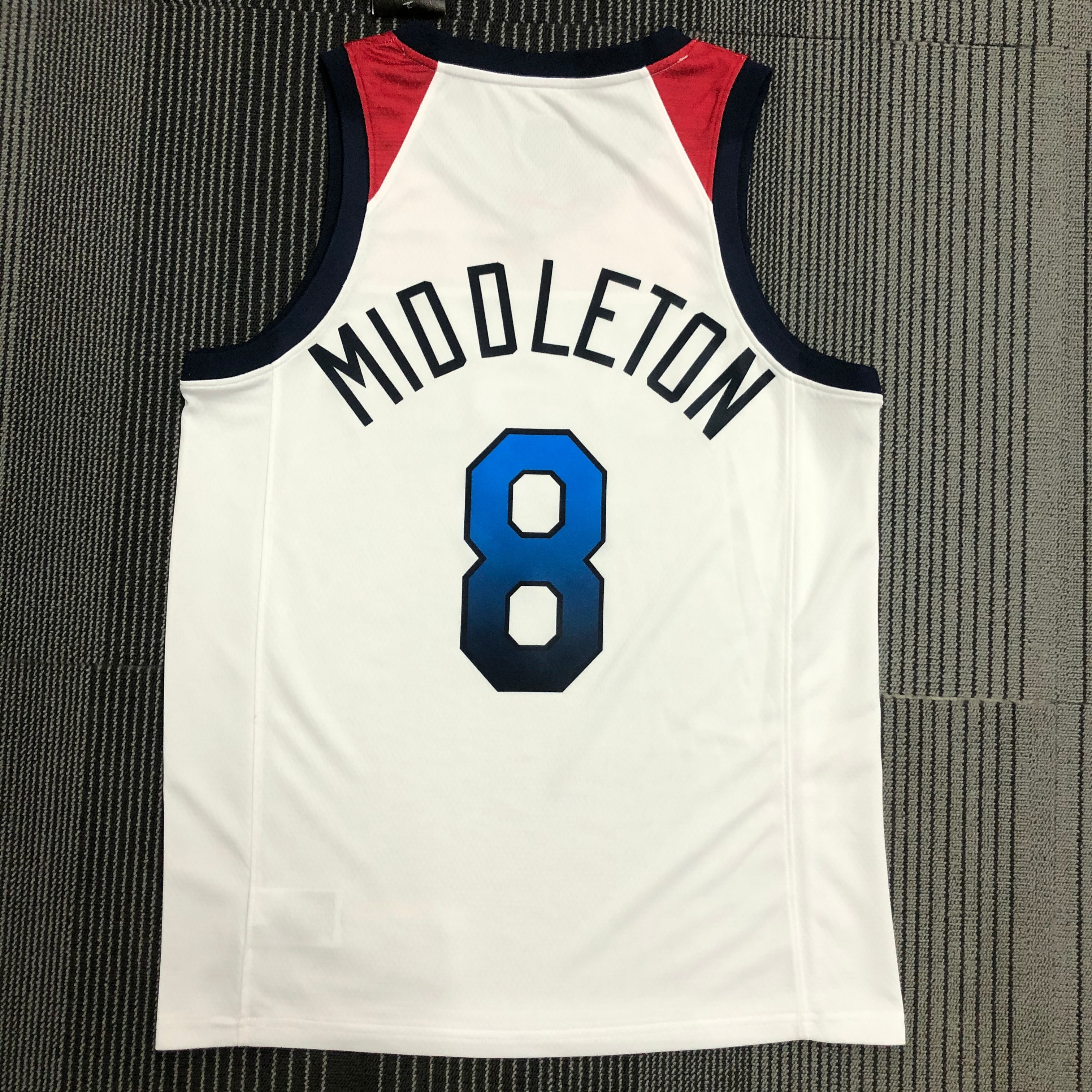 NBA Men Tokoyo Olimpics 2020 USA National White #8 MIDDLETON Jersey High Quality Name and Number Print - leoleo123123