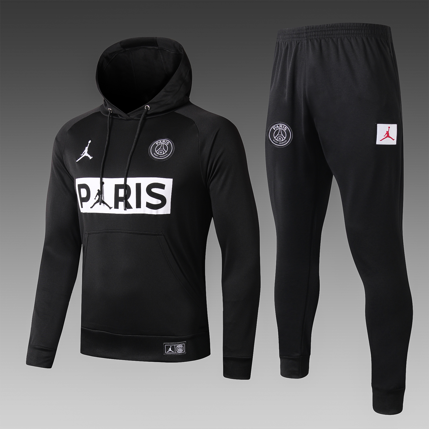 19-20 PSG Jordan Black with Cap Sweater Tracksuit Thai Quality - leoleo123123