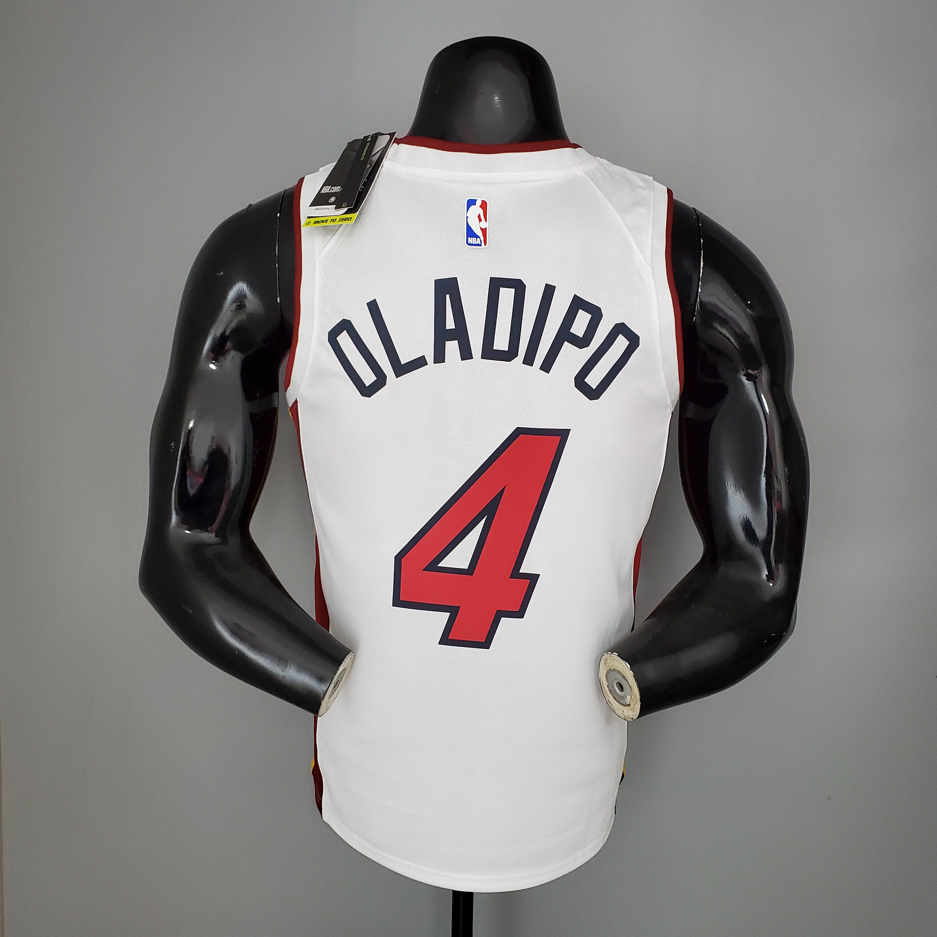 NBA Men Miami Heat White #4 OLADIPO Jersey High Quality Name and Number Print - leoleo123123