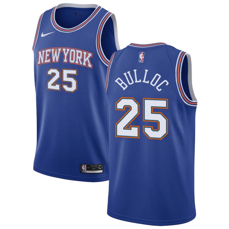 NBA Men New York Knicks Blue #25 BULLOC Jersey High Quality Name and Number Print - leoleo123123