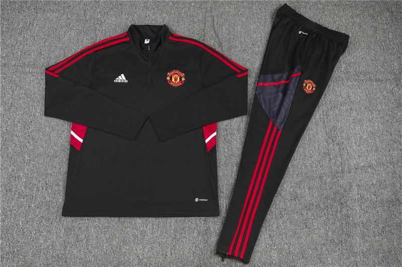 22/23 Manchester United Kids Black Sweater Tracksuit Thai Quality - leoleo123123