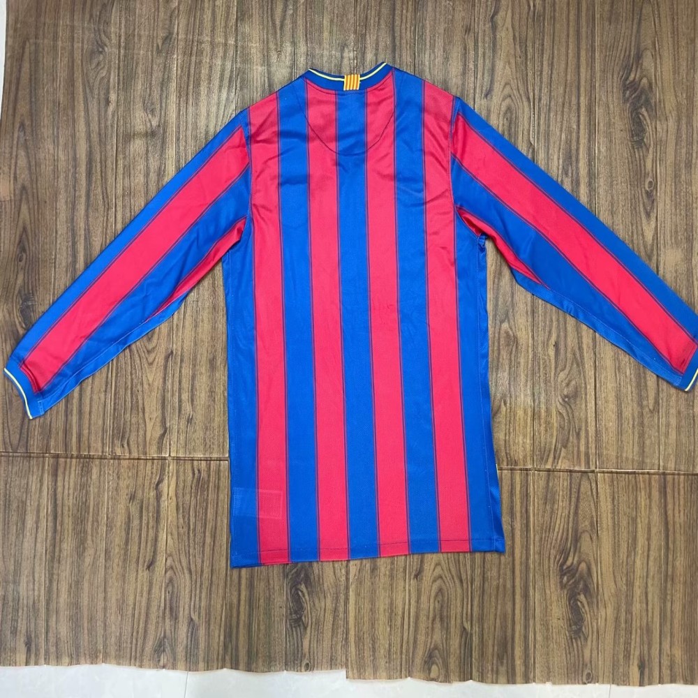 09/10 Barcelona Home Retro Jersey Long Sleeve - leoleo123123