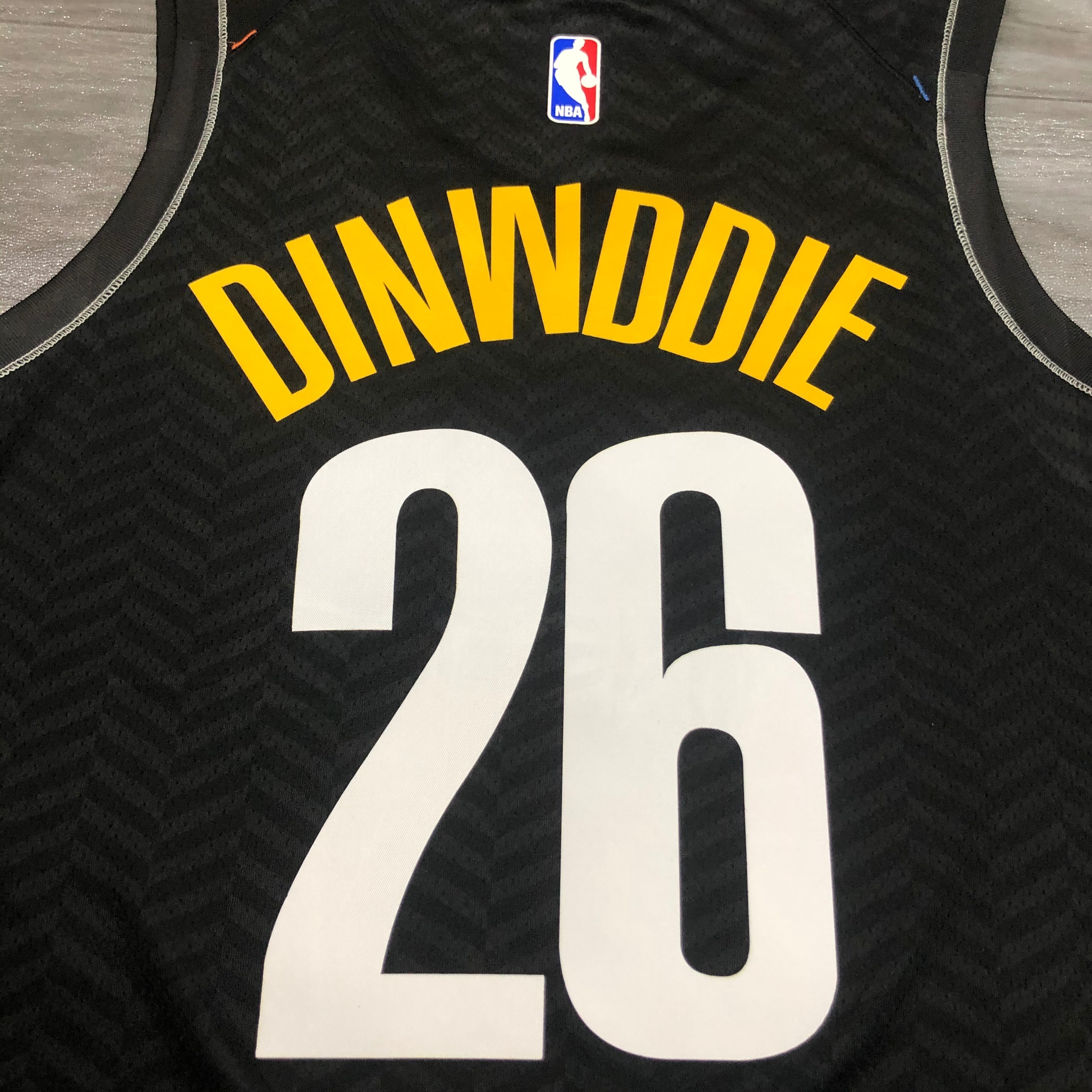 NBA Men Season 2021 Brooklyn Nets Black City #26 DINWDDIE Jersey High Quality Name and Number Print - leoleo123123