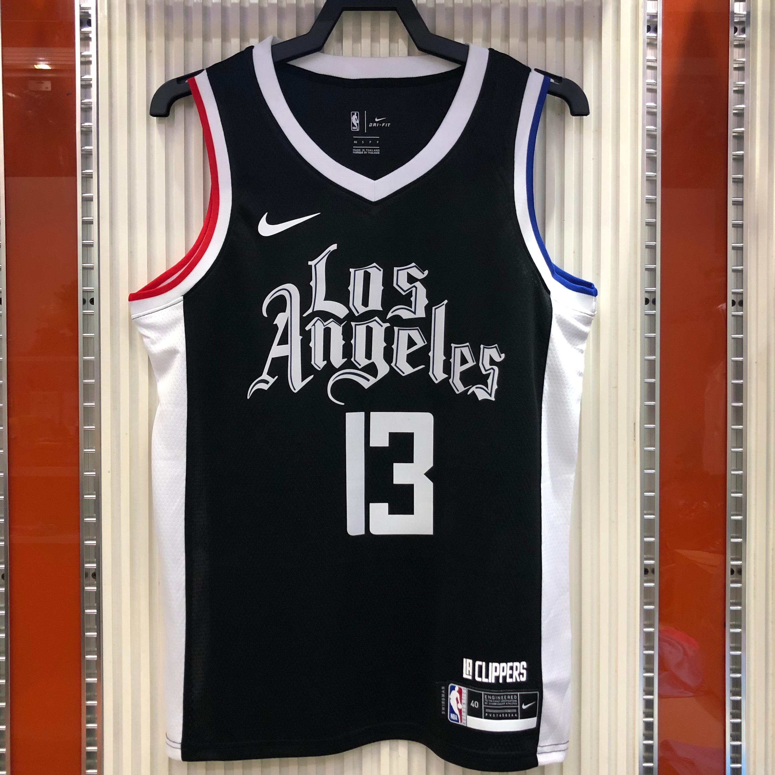 NBA Season 20-21 Men Los Angeles Clippers in Latin Black City #13 GEORGE Jersey High Quality Name and Number Print - leoleo123123
