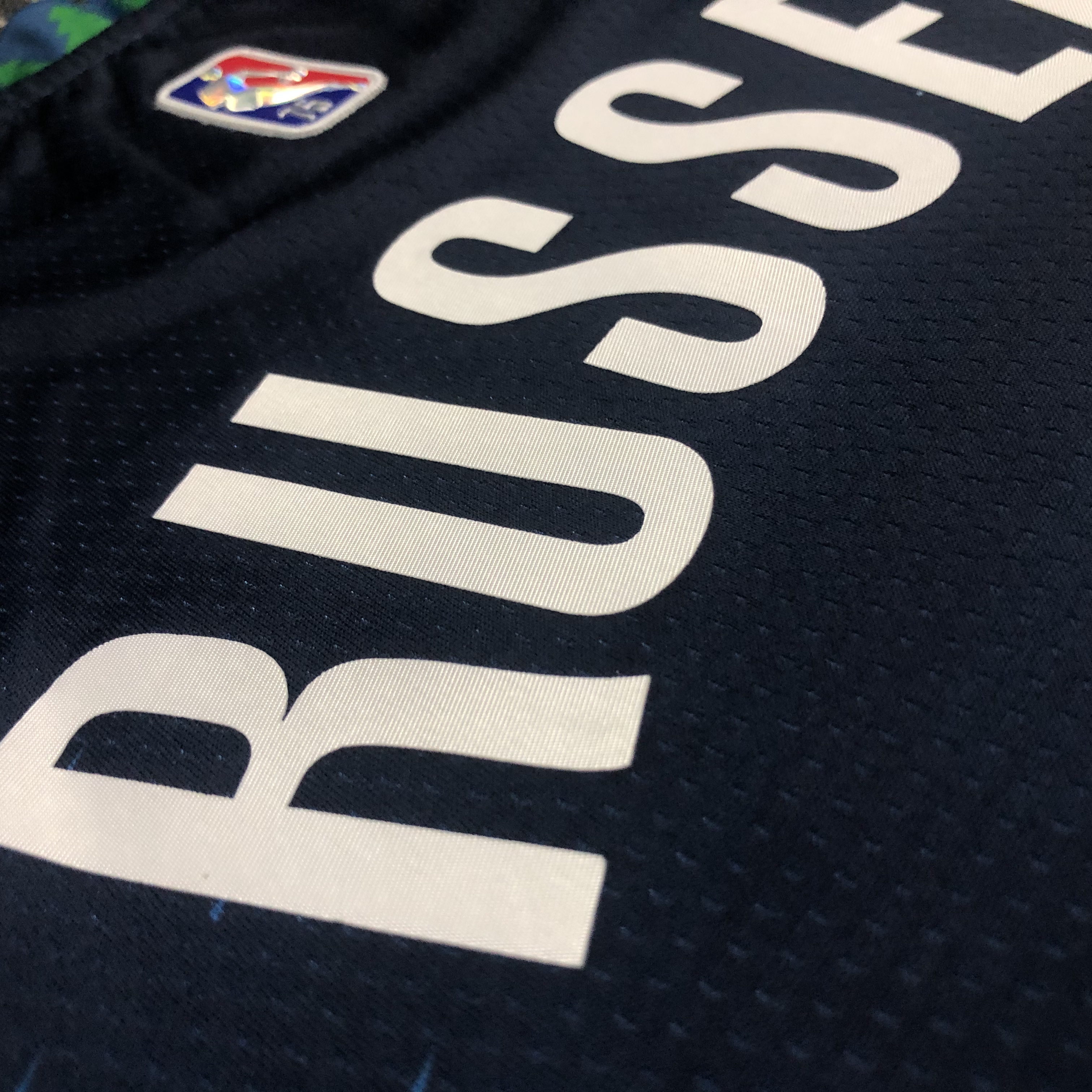 NBA Men 75th Anniversary Minnesota Timberwolves Blue #0 RUSSELL Jersey High Quality Name and Number Print - leoleo123123