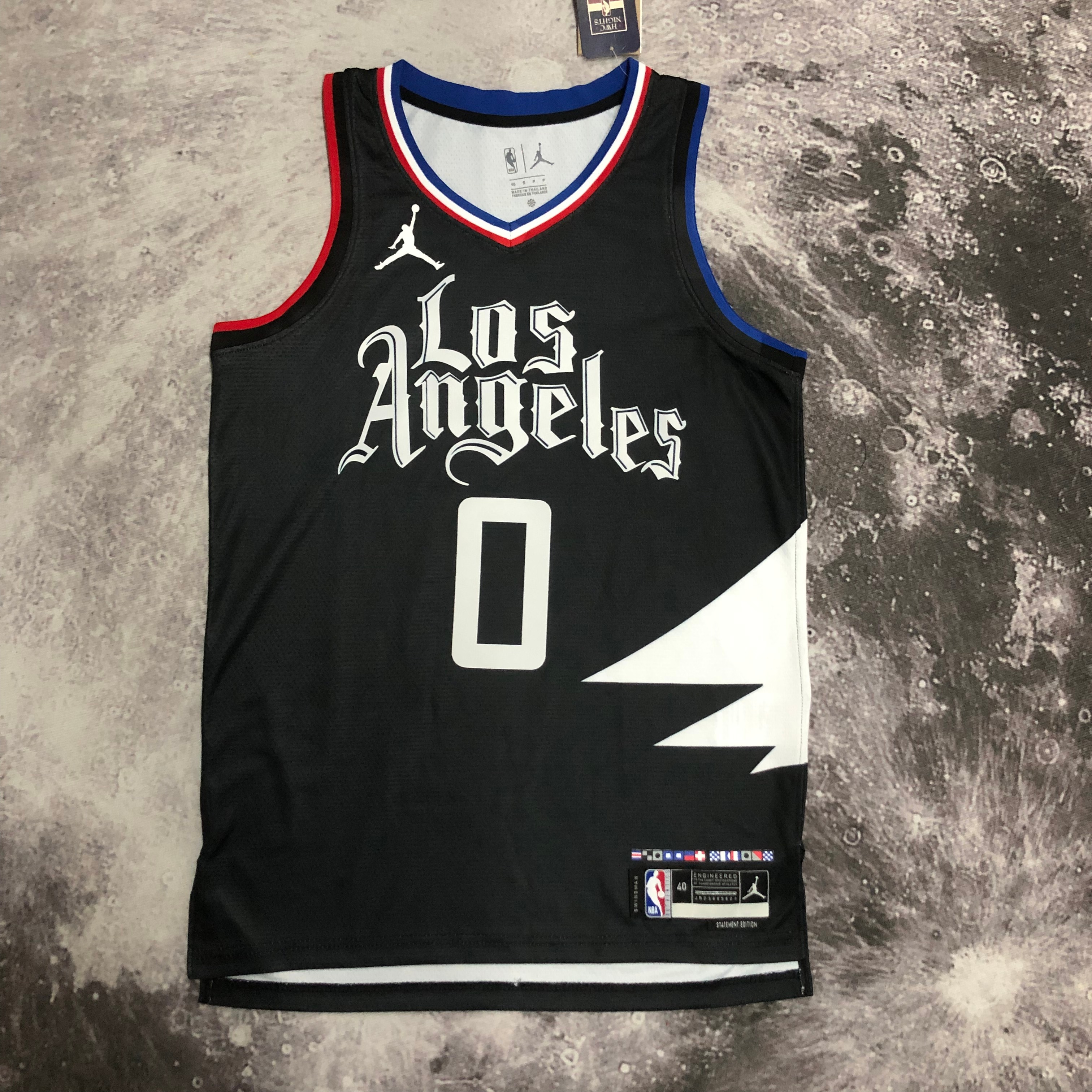 NBA Men 2023 Los Angeles Clippers Black with Jordan Logo #0 WESTBROOK Jersey High Quality Name and Number Print - leoleo123123