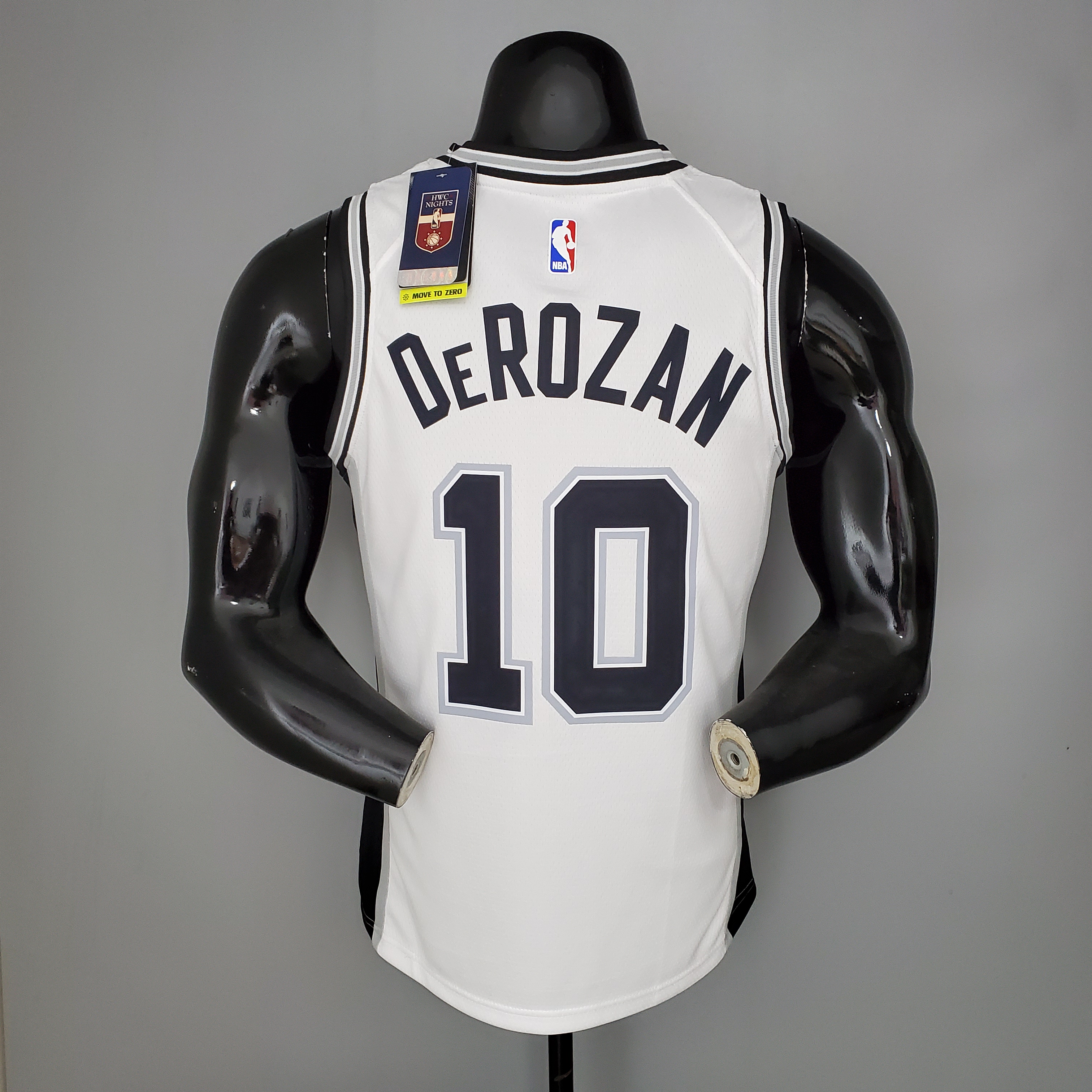 NBA Men San Antonio Spurs White #10 DEROZAN Jersey High Quality Name and Number Print - leoleo123123