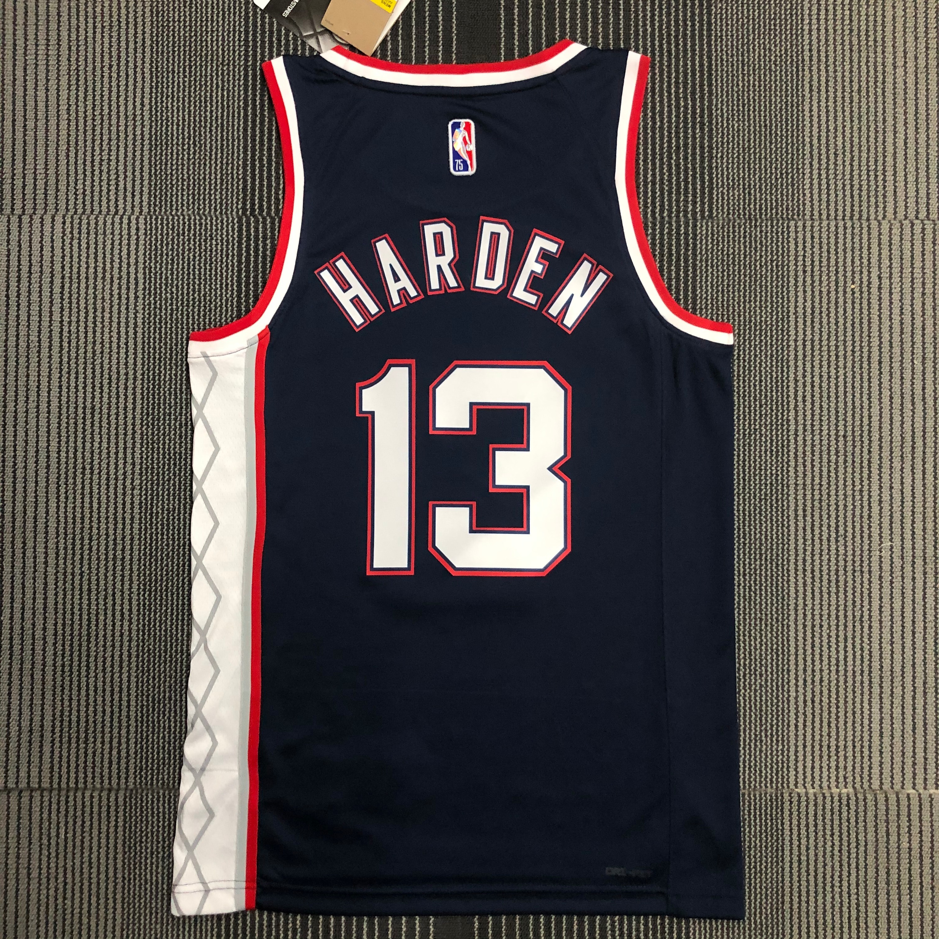 NBA Season 2022 75th Anniversary Brooklyn Nets Black #13 HARDEN Jersey High Quality Name and Number Print - leoleo123123