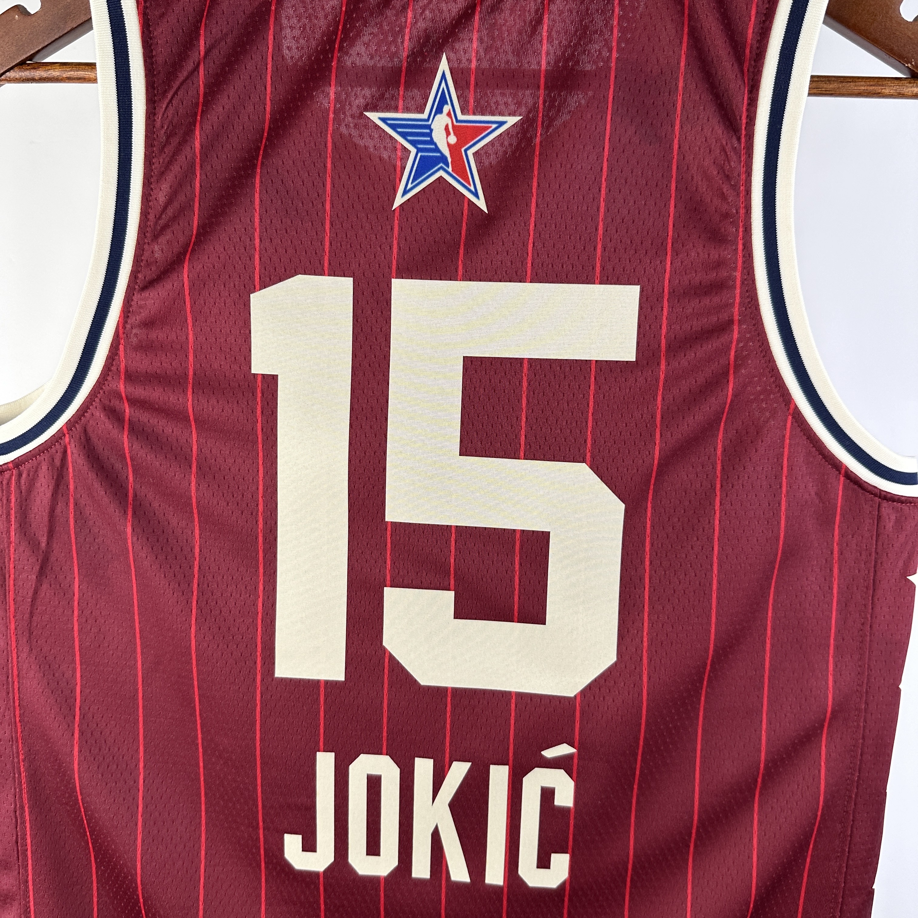 NBA Men 2024 Los Angeles Lakers All Stars Red #15 JOKIC Jersey High Quality Name and Number Print - leoleo123123