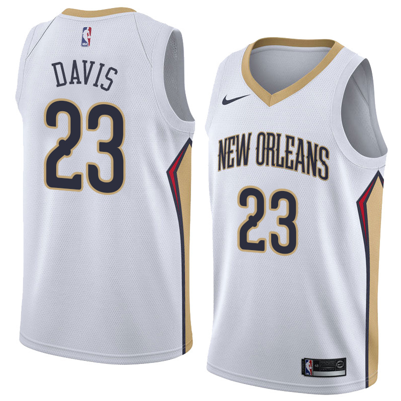 NBA Men New Orleans Pelicans White #23 DAVIS Jersey High Quality Name and Number Print - leoleo123123