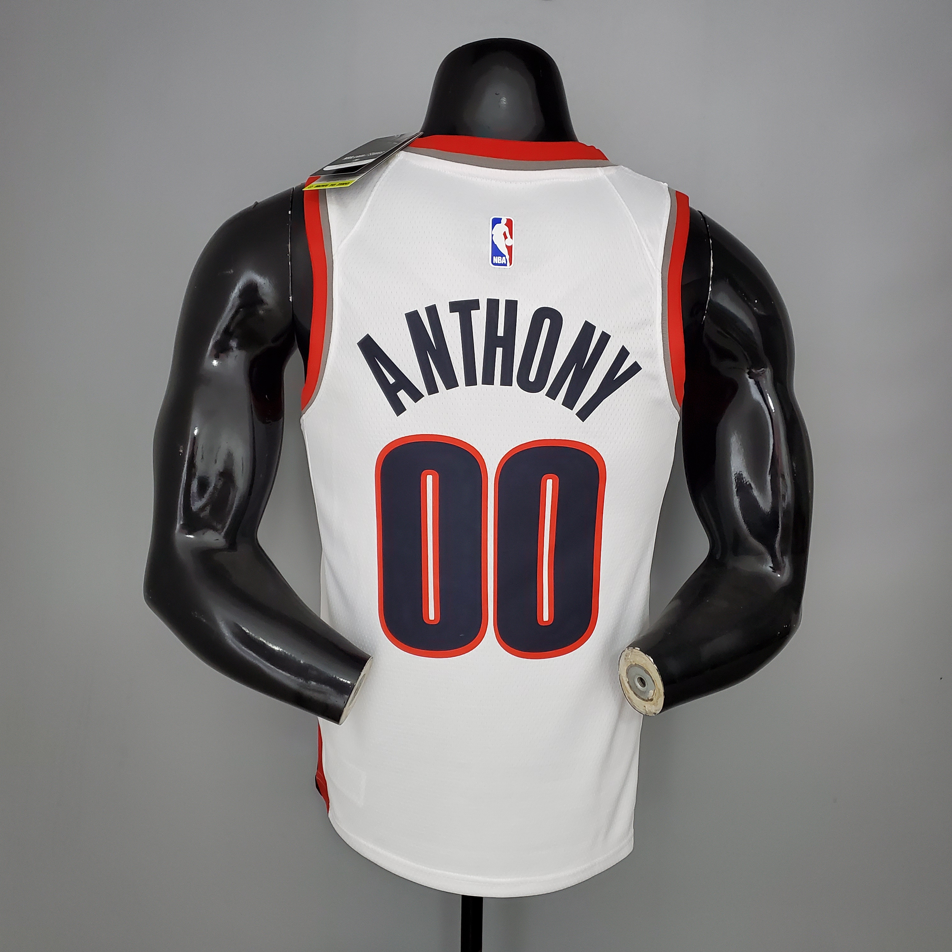 NBA Portland Trail Blazers White #00 ANTHONY Jersey High Quality Name and Number Print - leoleo123123