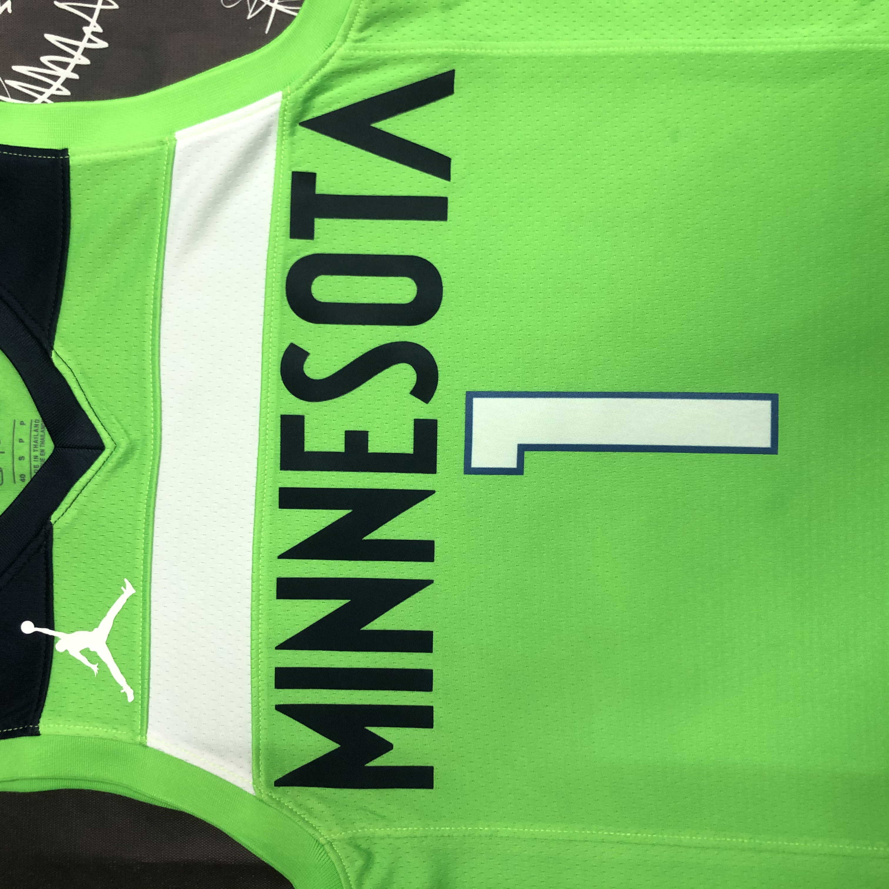 NBA Men Minnesota Timberwolves Green #1 EDWARDS Jersey High Quality Name and Number Print - leoleo123123