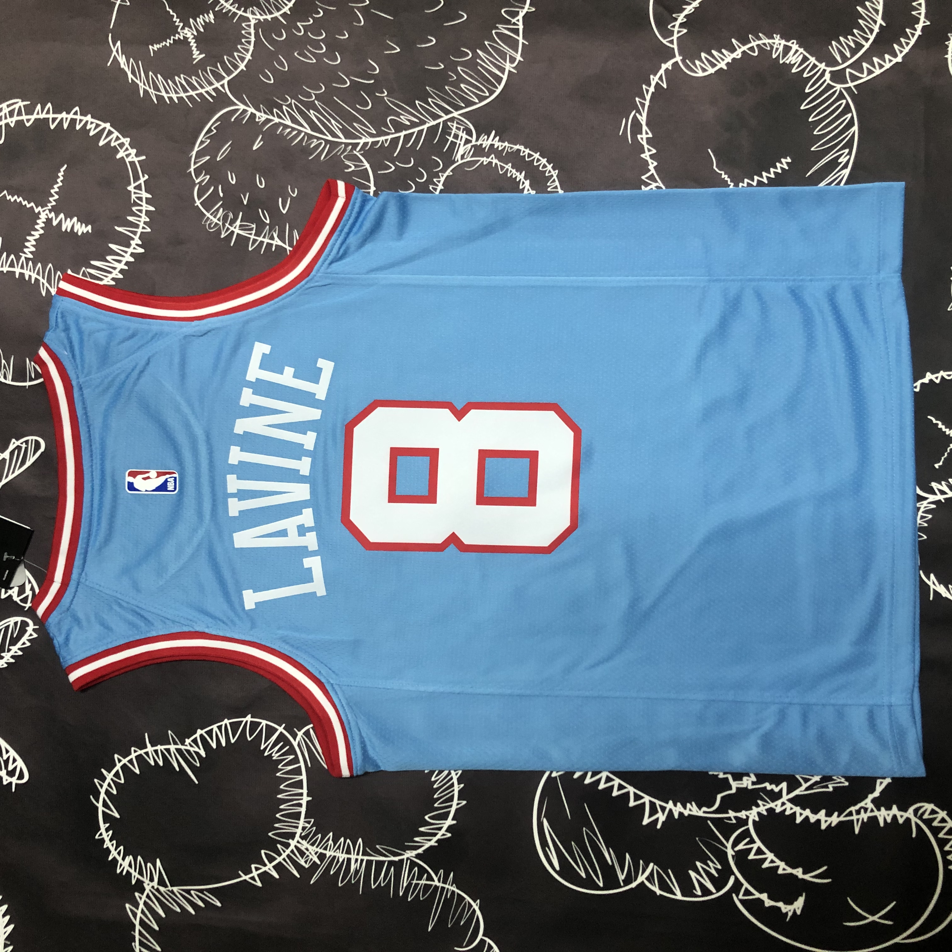 NBA Men Chicago Bulls Blue #8 LAVINE Jersey High Quality Name and Number Print - leoleo123123