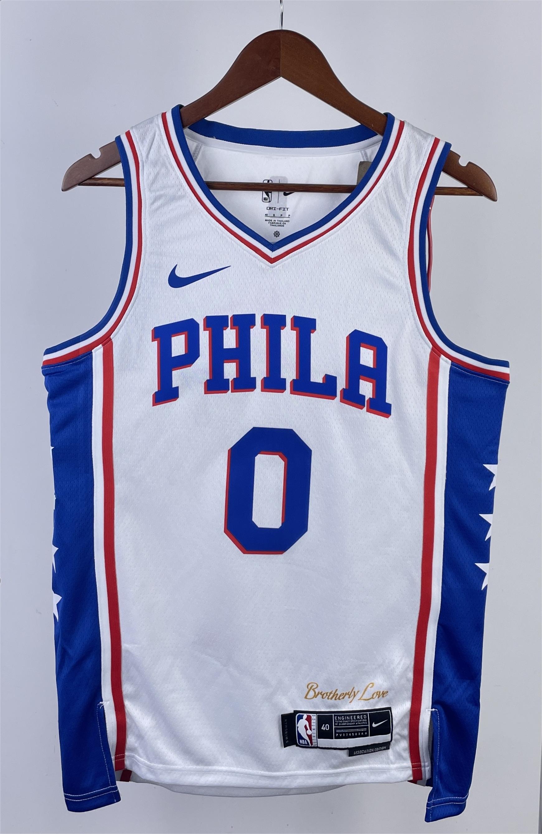 NBA Men 2023 Philadelphia 76ers White #0 MAXEY Swingman Jersey - leoleo123123