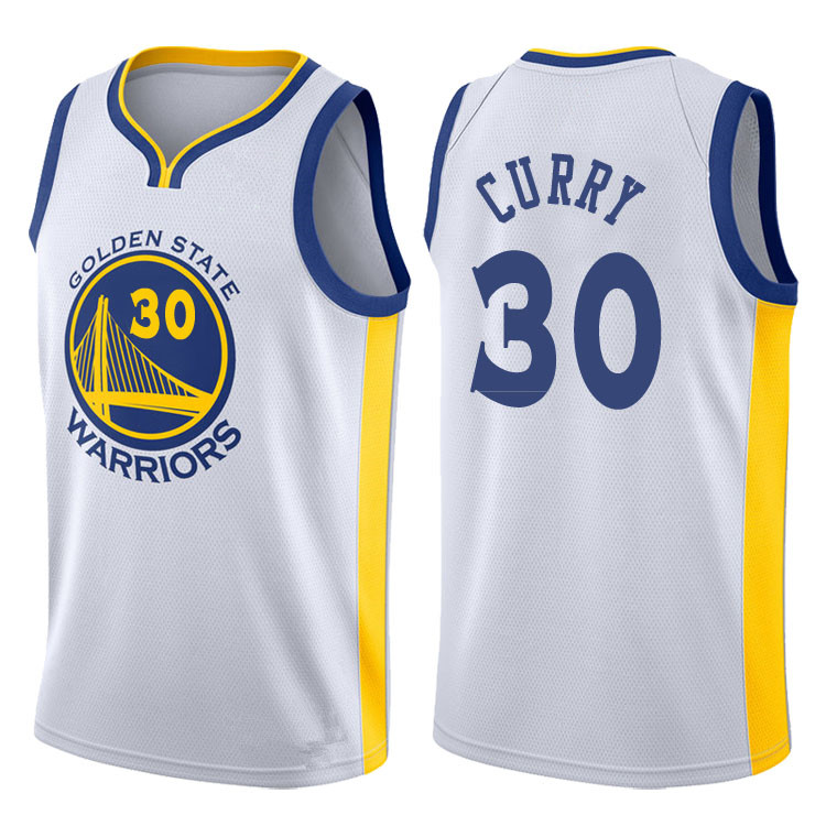 NBA Men Golden State Warriors White #30 CURRY Jersey High Quality Name and Number Print - leoleo123123