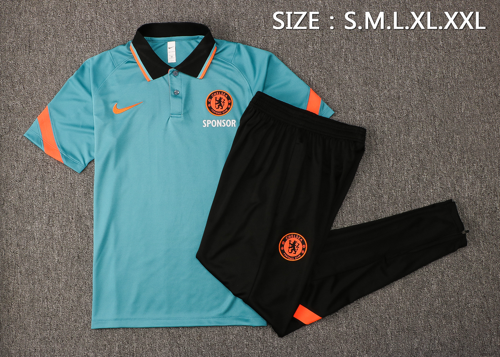 21-22 Chelsea Green Polo Training Tracksuit Thai Quality - leoleo123123