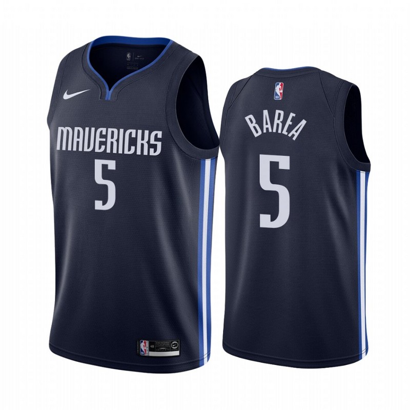 NBA Men Dallas Mavericks Dark Blue #5 BAREA Jersey High Quality Name and Number Print - leoleo123123
