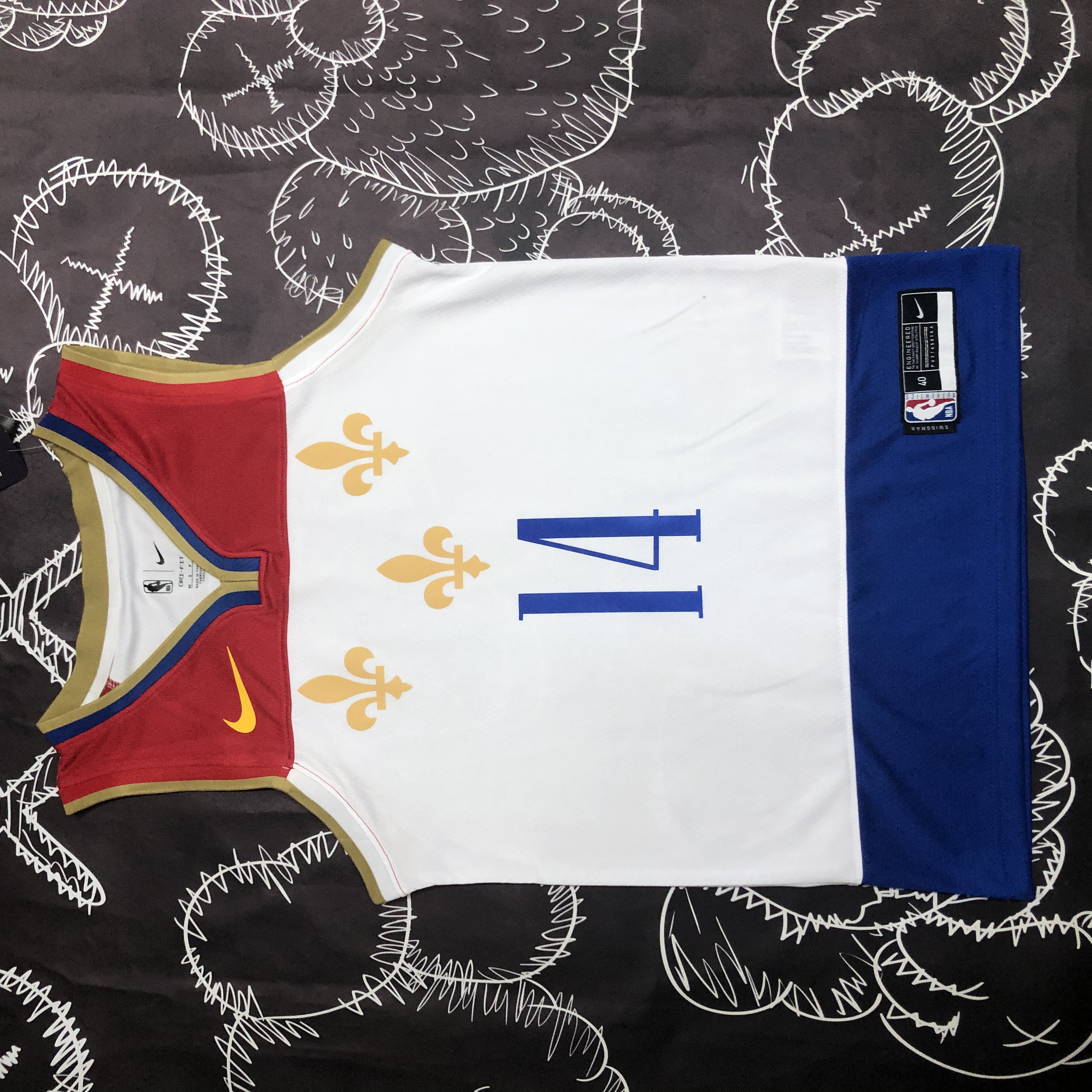 NBA Men Season 2020 New Orleans Pelicans White City #14 INGRAM Jersey High Quality Name and Number Print - leoleo123123
