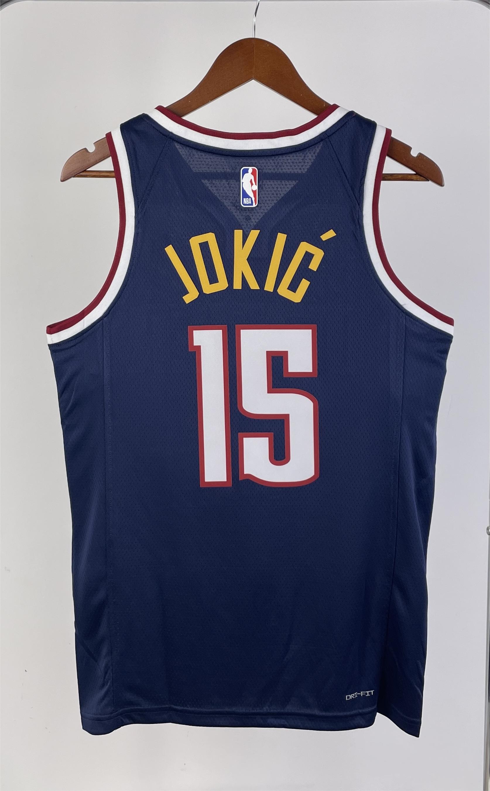 NBA Men Season 2023 Denver Nuggets Dark Blue #15 JOKIC Jersey High Quality Name and Number Print - leoleo123123
