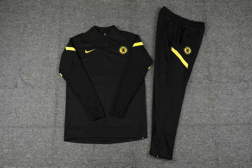 21-22 Chelsea Black Sweater Tracksuit Thai Quality - leoleo123123