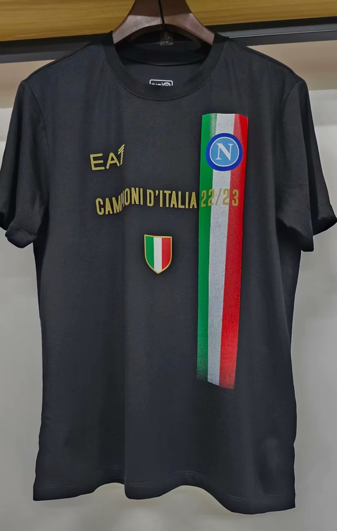 Napoli Champions T-shirt Black Color - leoleo123123