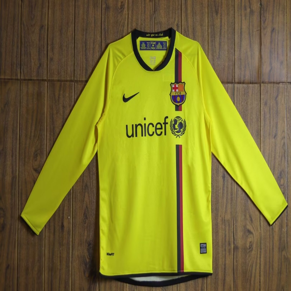 08/09 Barcelona Away Retro Jersey Long Sleeve - leoleo123123