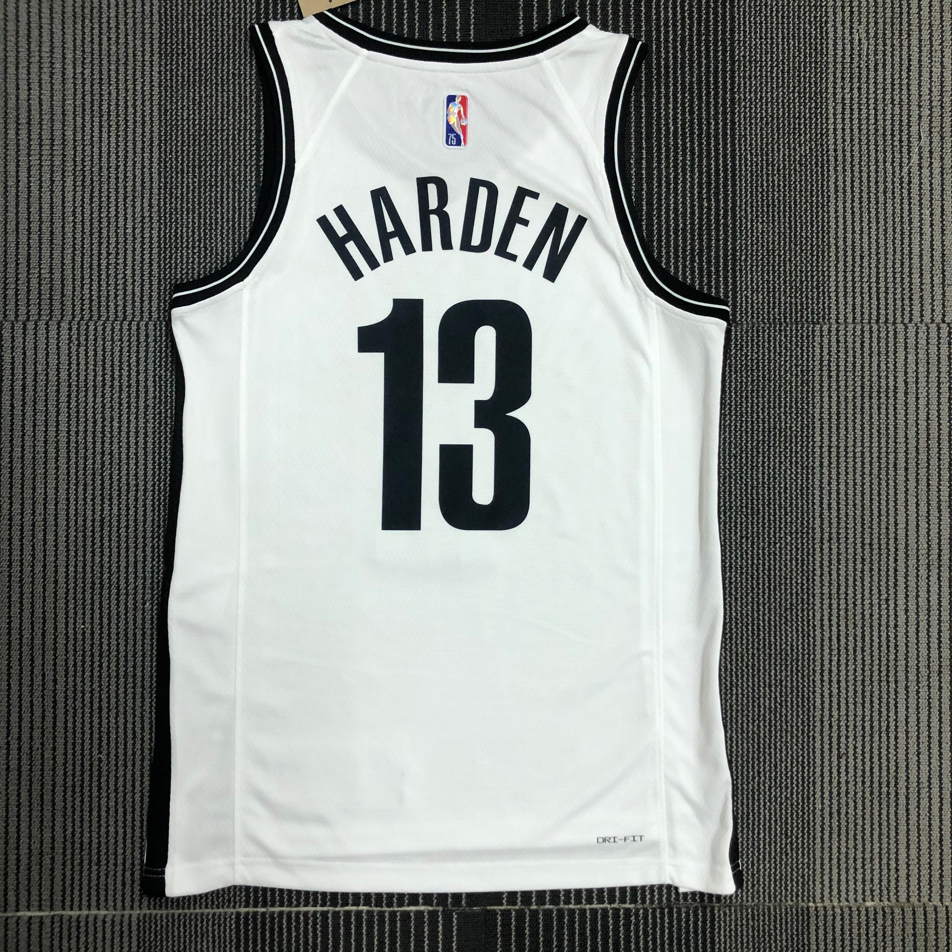 NBA Men 75th Anniversary Brooklyn Nets White #13 HARDEN Jersey High Quality Name and Number Print - leoleo123123