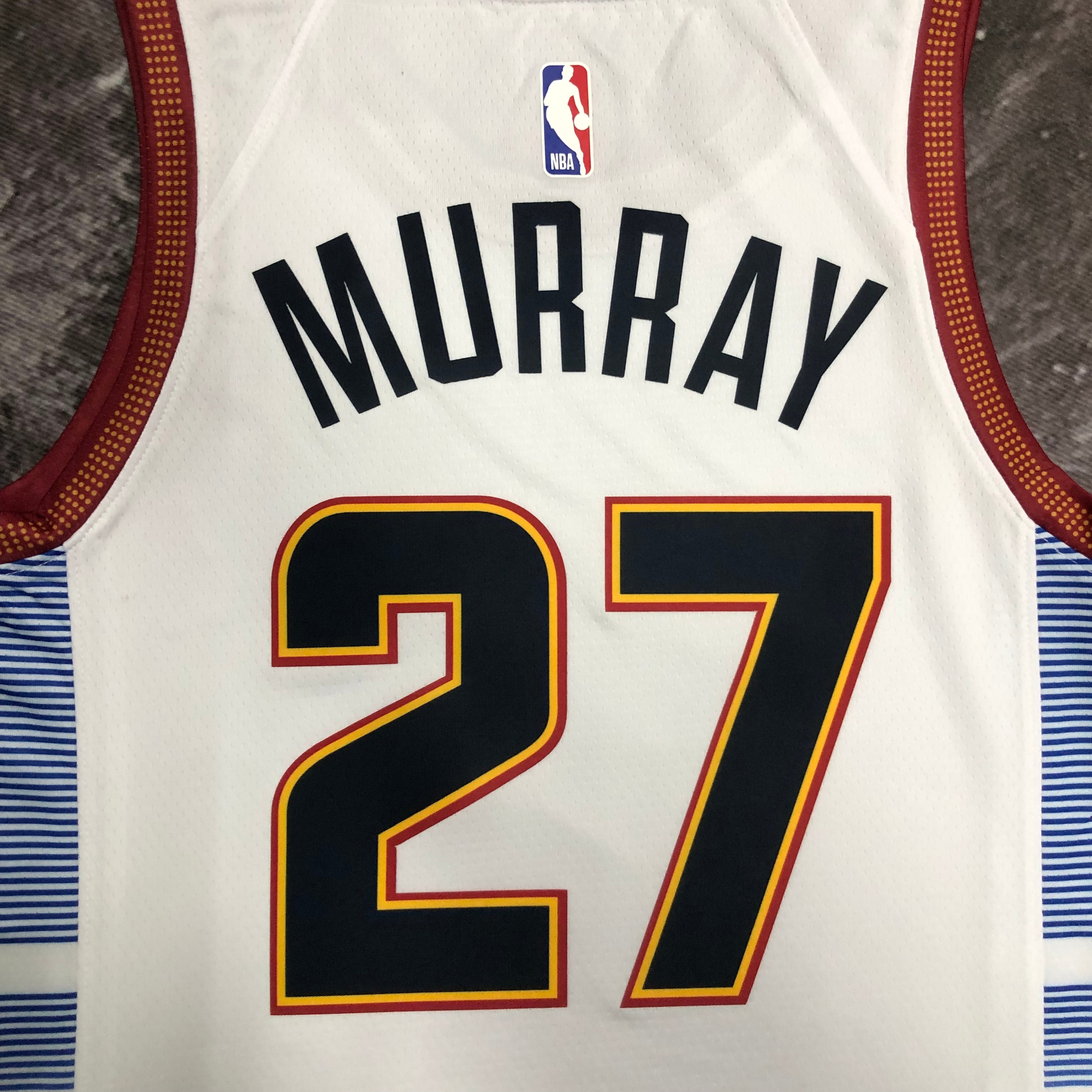 NBA Men Season 2023 Denver Nuggets White #27 MURRAY Jersey High Quality Name and Number Print - leoleo123123