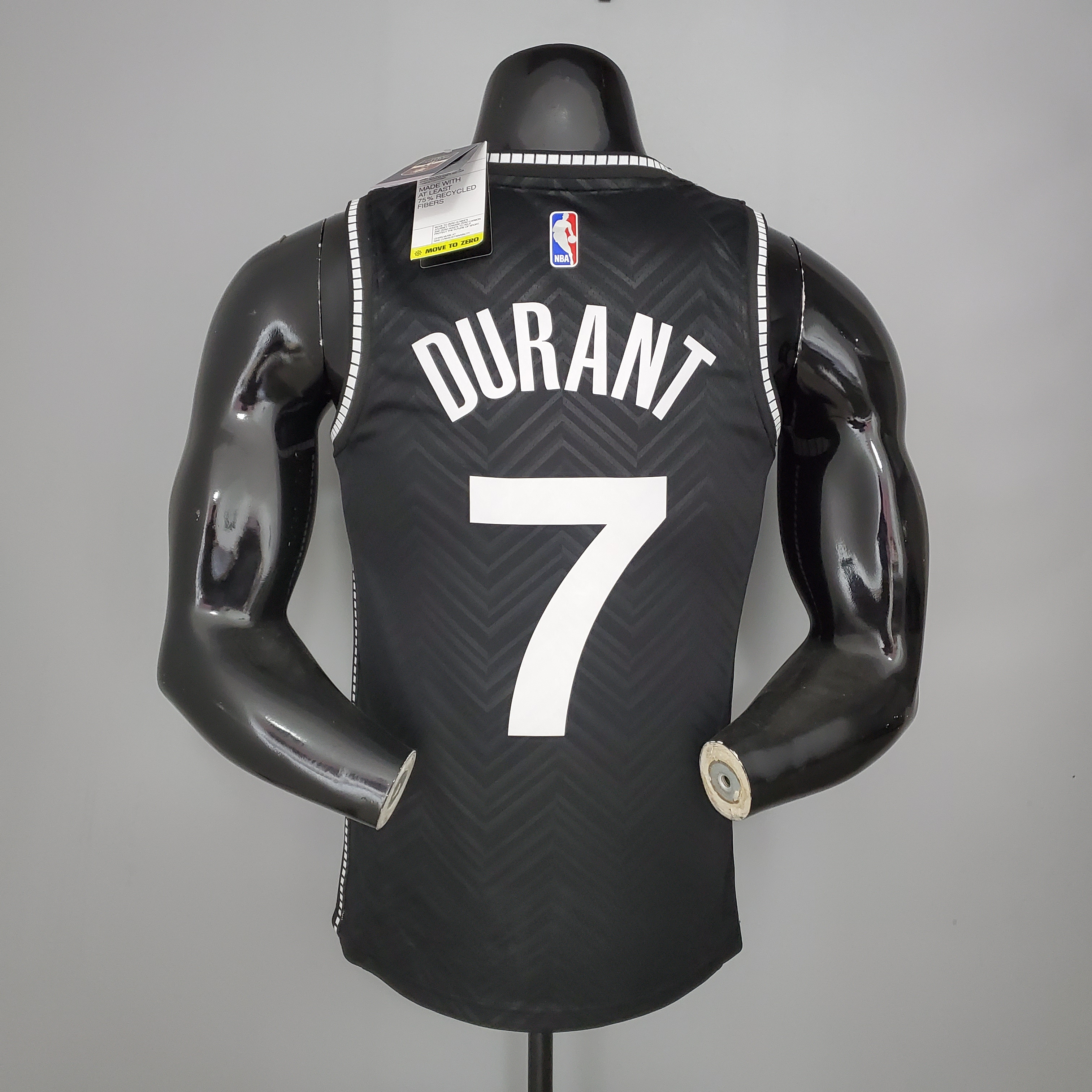 NBA Men New 2021 Brooklyn Nets Black Awarding Version #7 DURANT Jersey High Quality Name and Number Print - leoleo123123